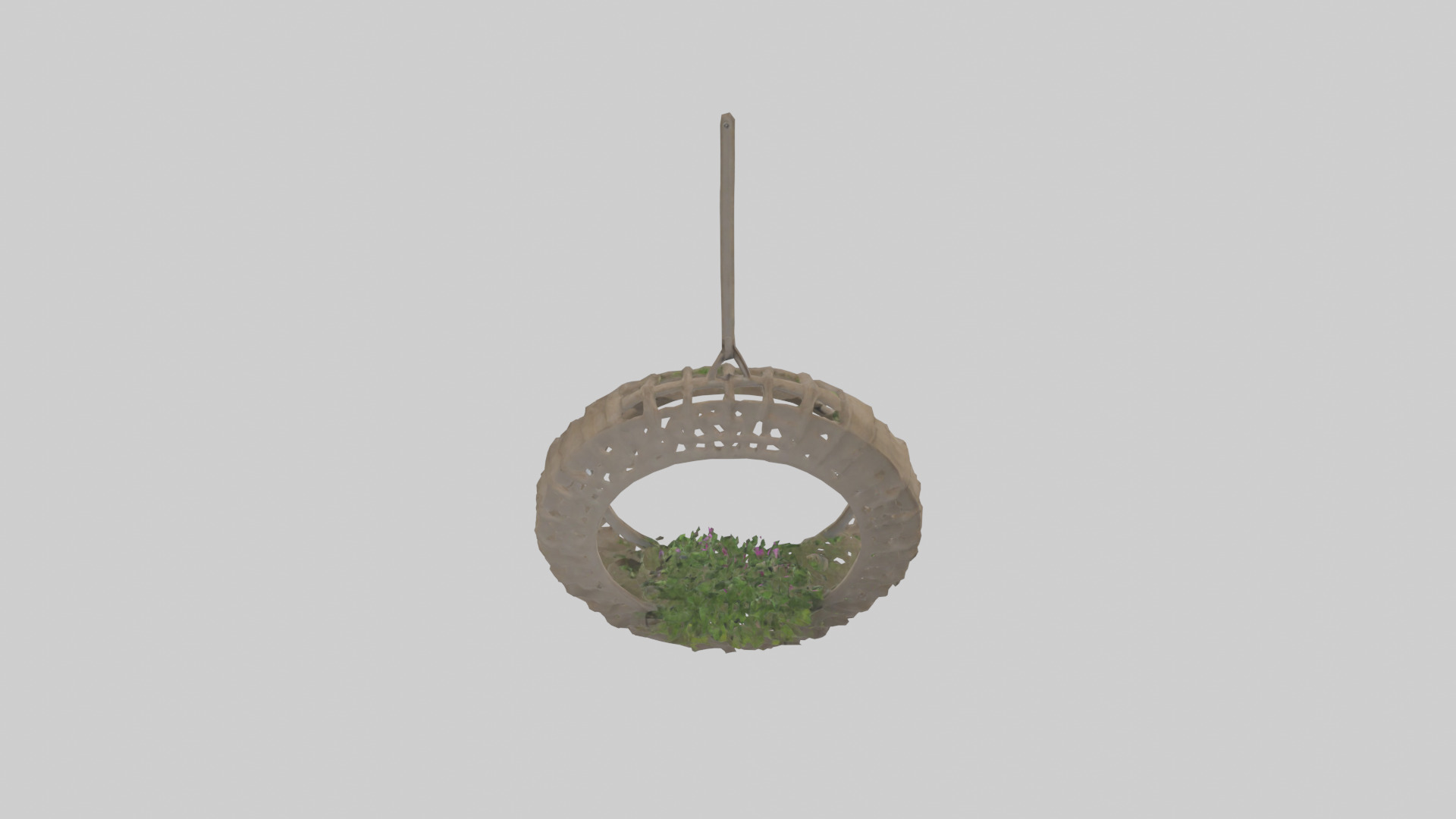 Hanging basket model Low-poly 3D model_15