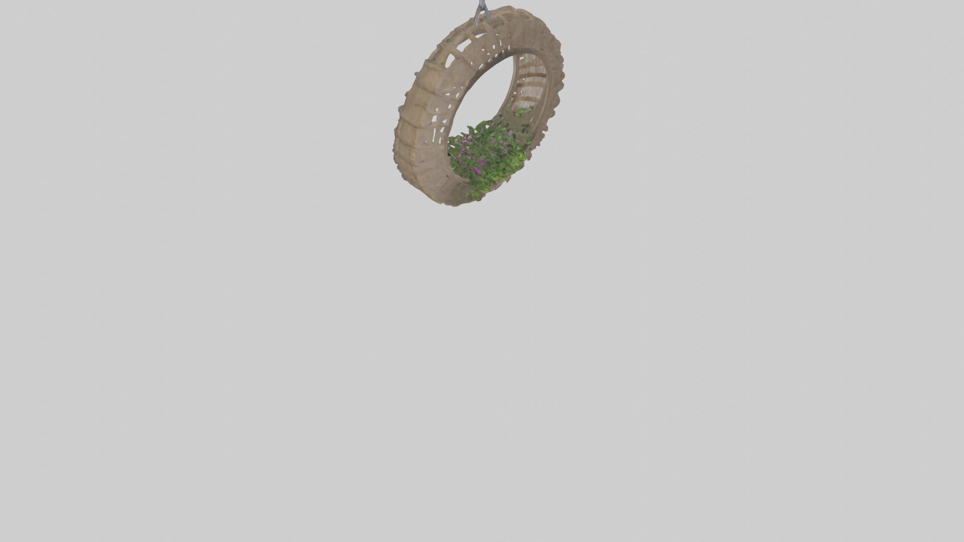 Hanging basket model Low-poly 3D model_6