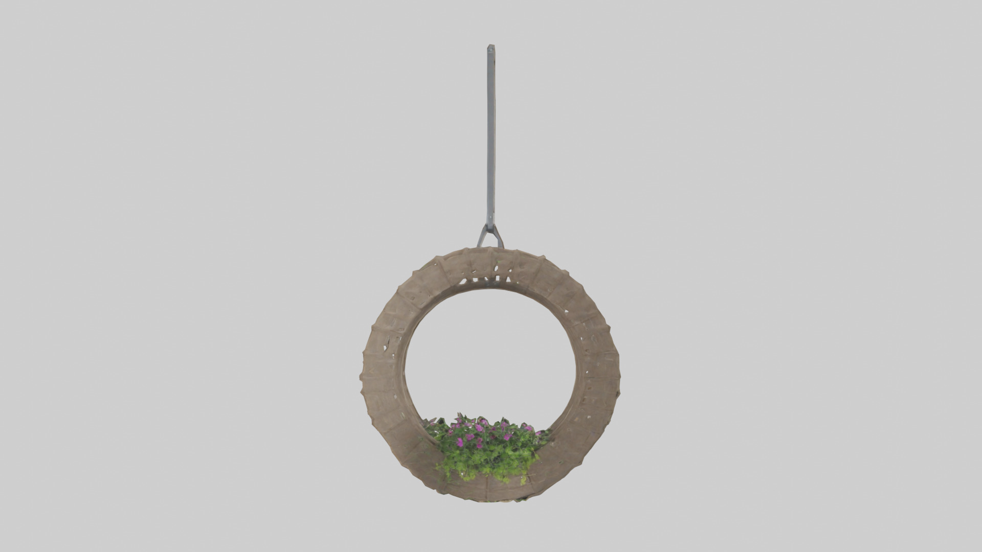 Hanging basket model Low-poly 3D model_9