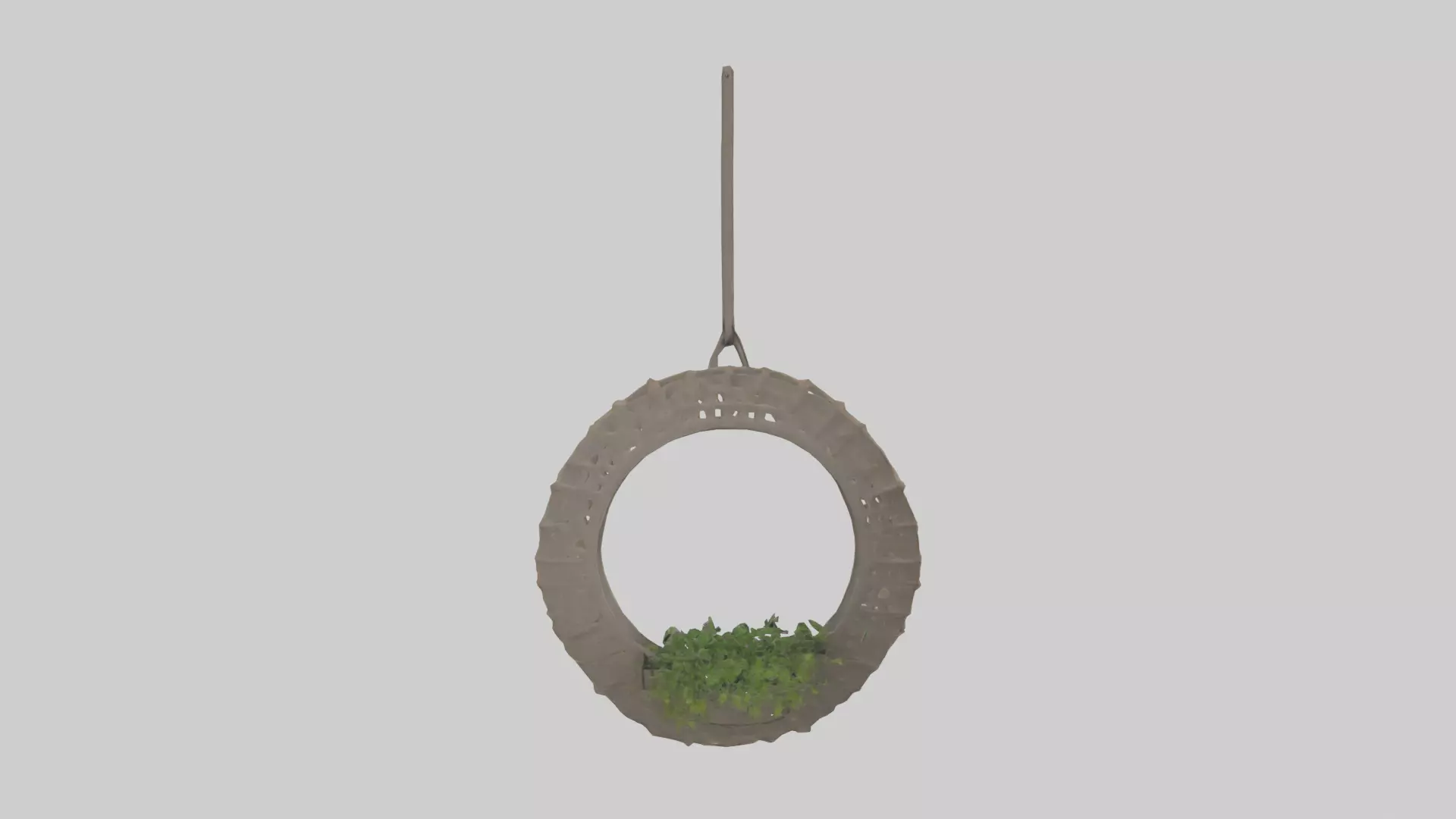 Hanging basket model Low-poly 3D model_0