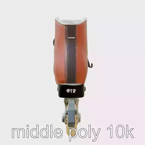 Rigid Boot Roller Skates with Stability Focus Low-poly 3D model