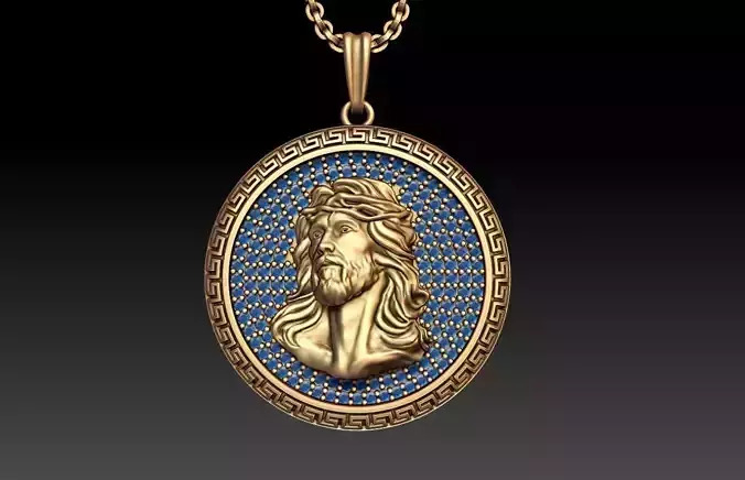 Jesus head pendant M36