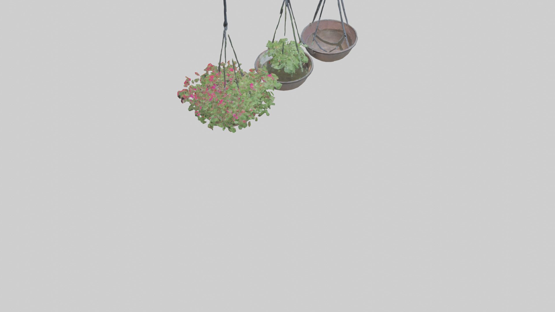 Hanging Baskets Low-poly 3D model_3