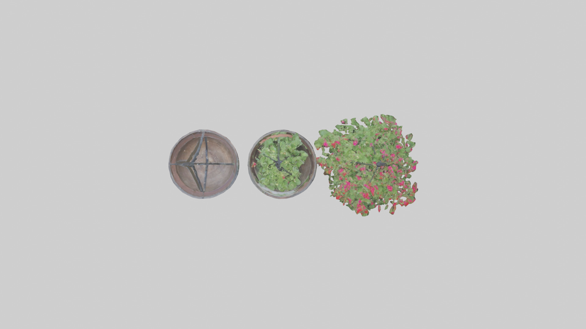 Hanging Baskets Low-poly 3D model_14