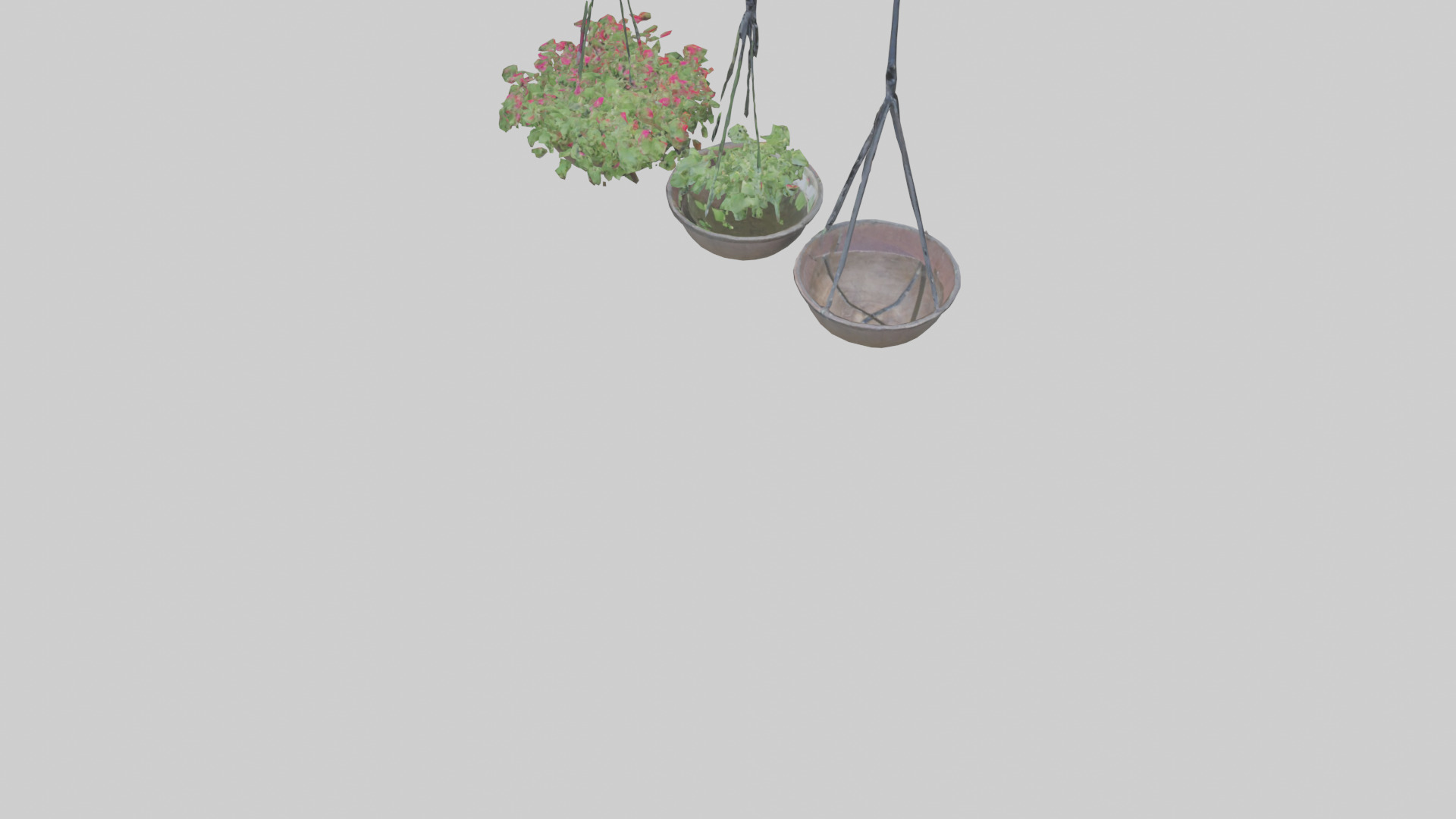 Hanging Baskets Low-poly 3D model_4