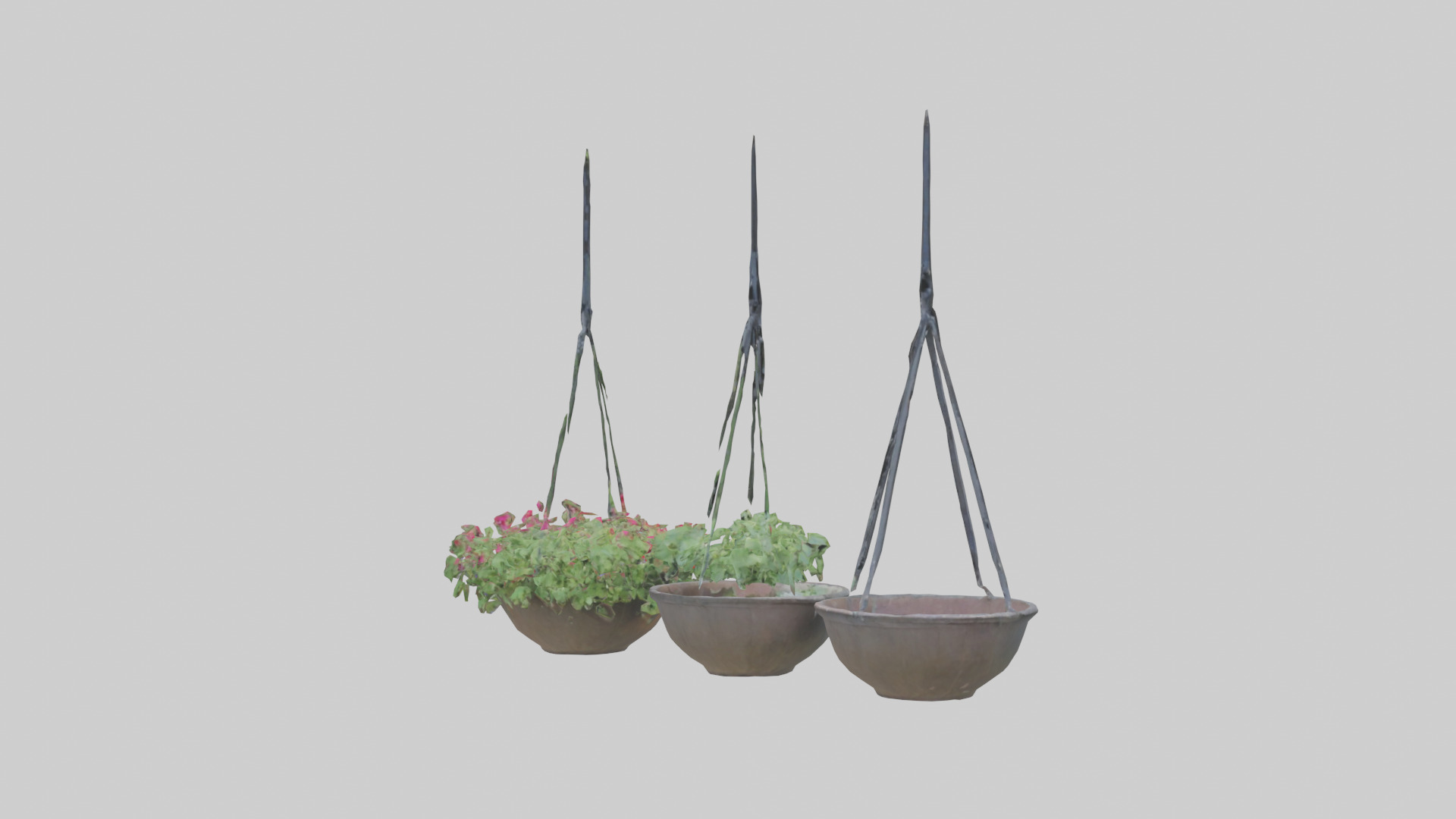 Hanging Baskets Low-poly 3D model_2