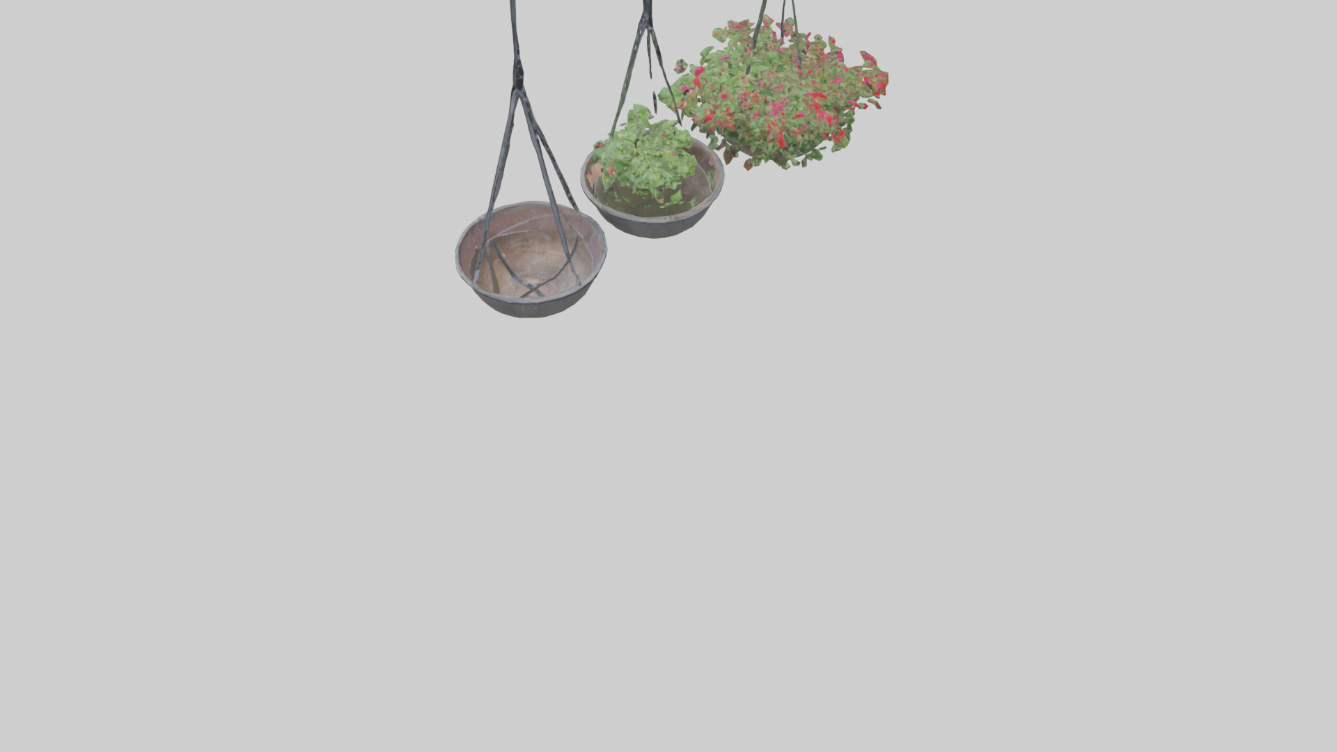 Hanging Baskets Low-poly 3D model_6