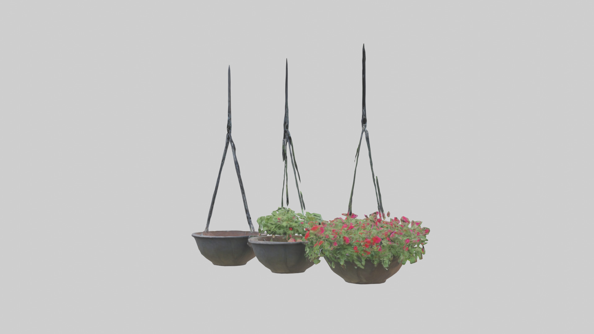 Hanging Baskets Low-poly 3D model_10