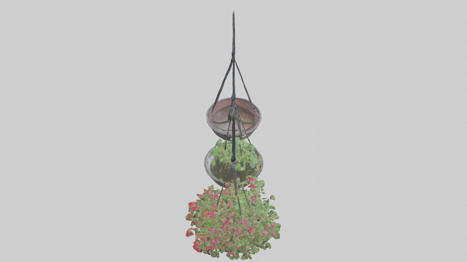 Hanging Baskets Low-poly 3D model_17