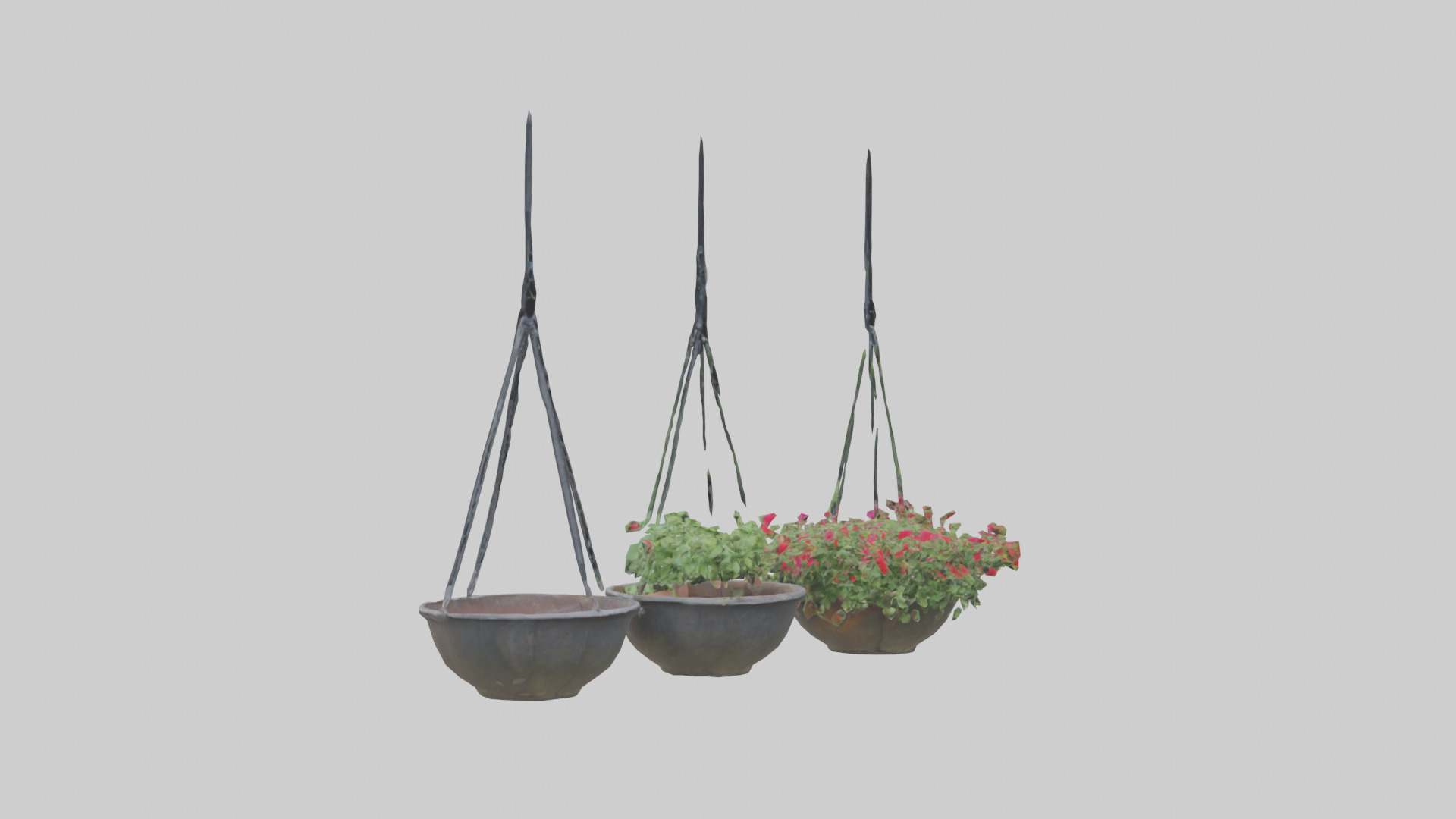 Hanging Baskets Low-poly 3D model_7
