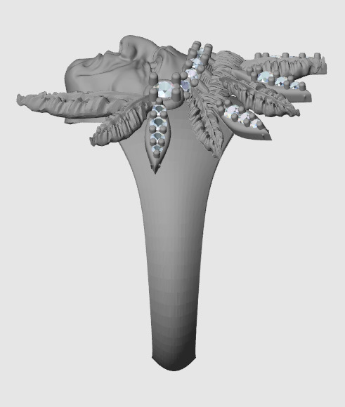 ANILLO INDIO PLUMAS Y PIEDRAS  3D print model_2