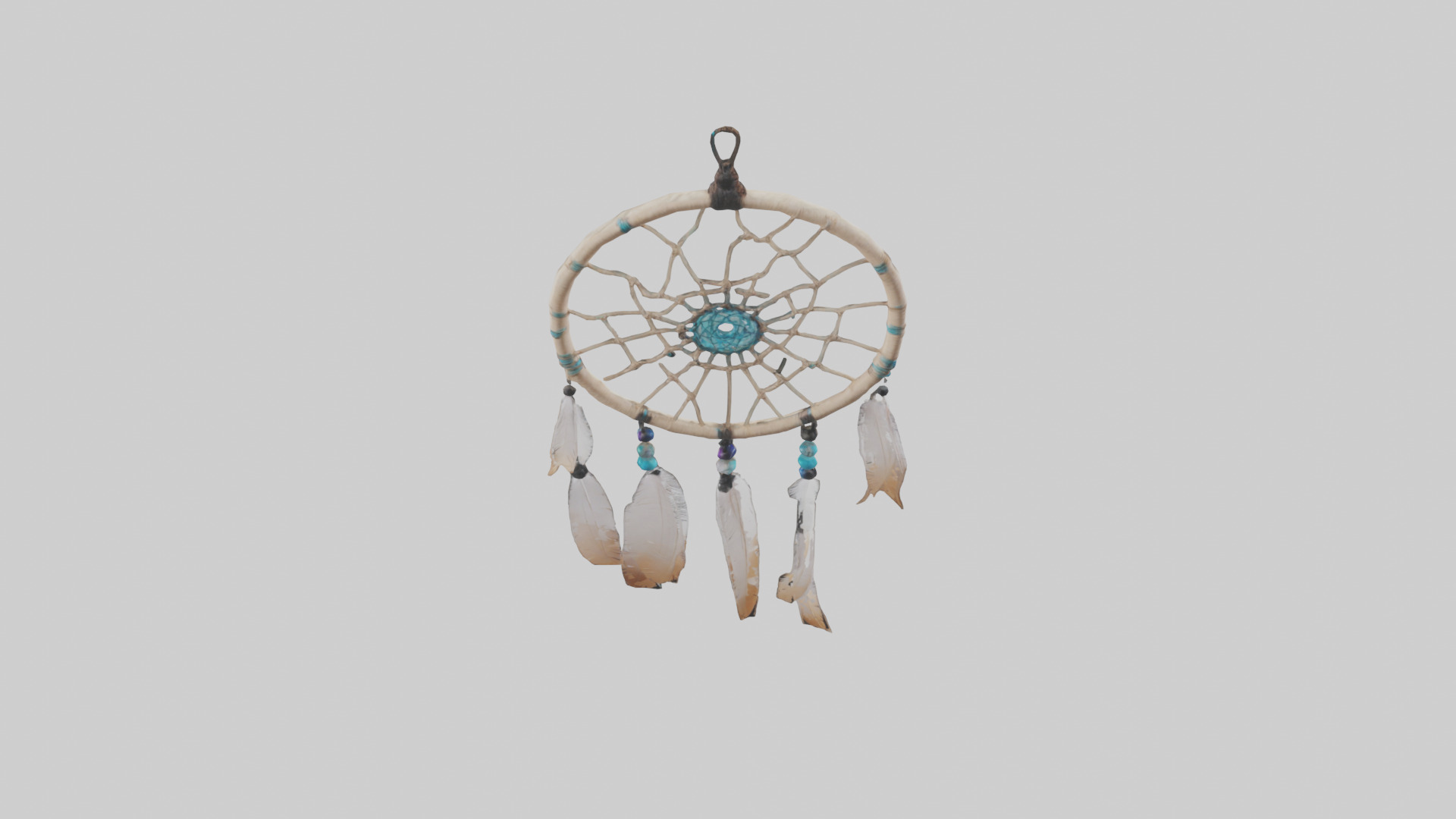Hanging dreamcatcher model Low-poly 3D model_15