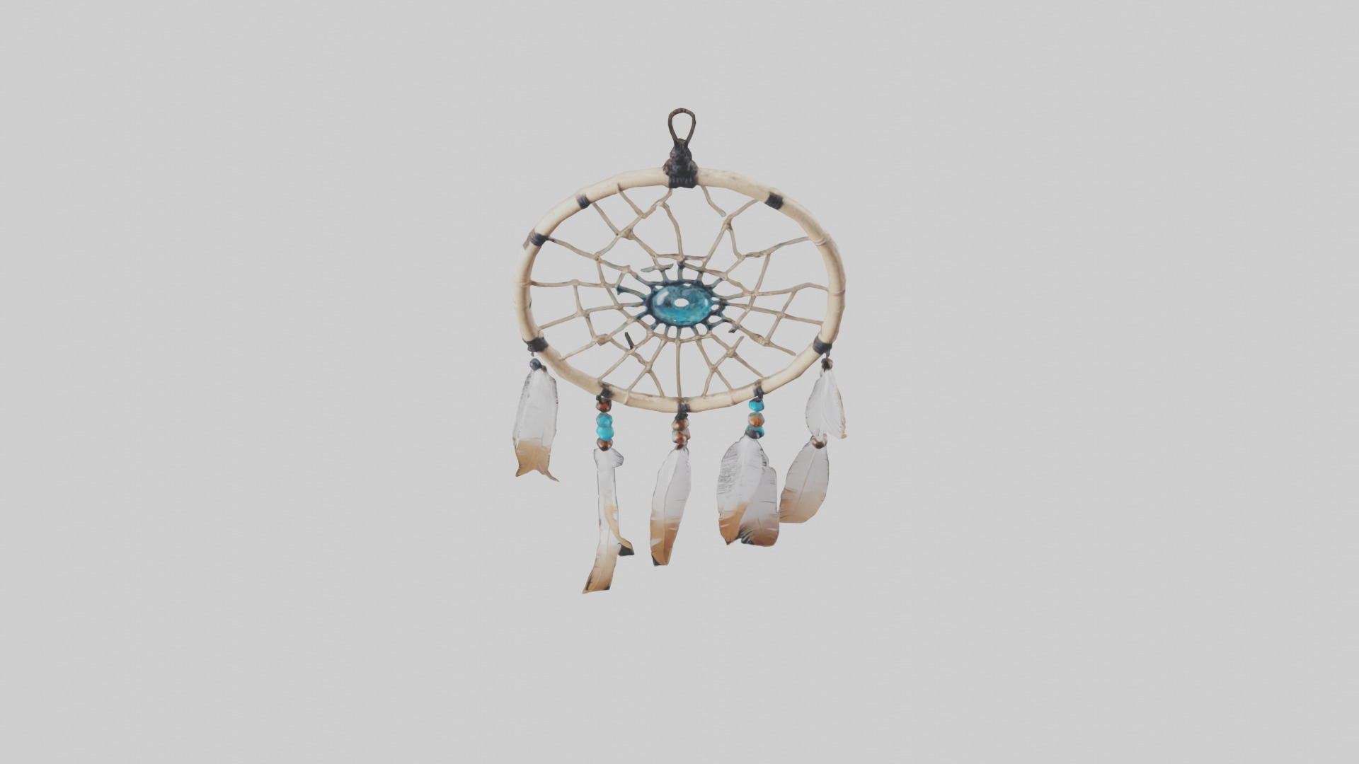 Hanging dreamcatcher model Low-poly 3D model_16