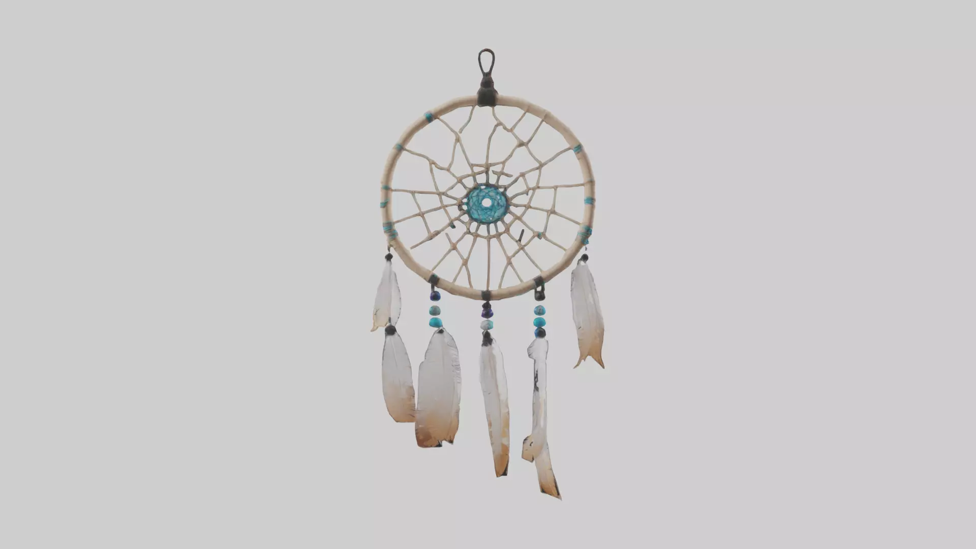 Hanging dreamcatcher model Low-poly 3D model_0
