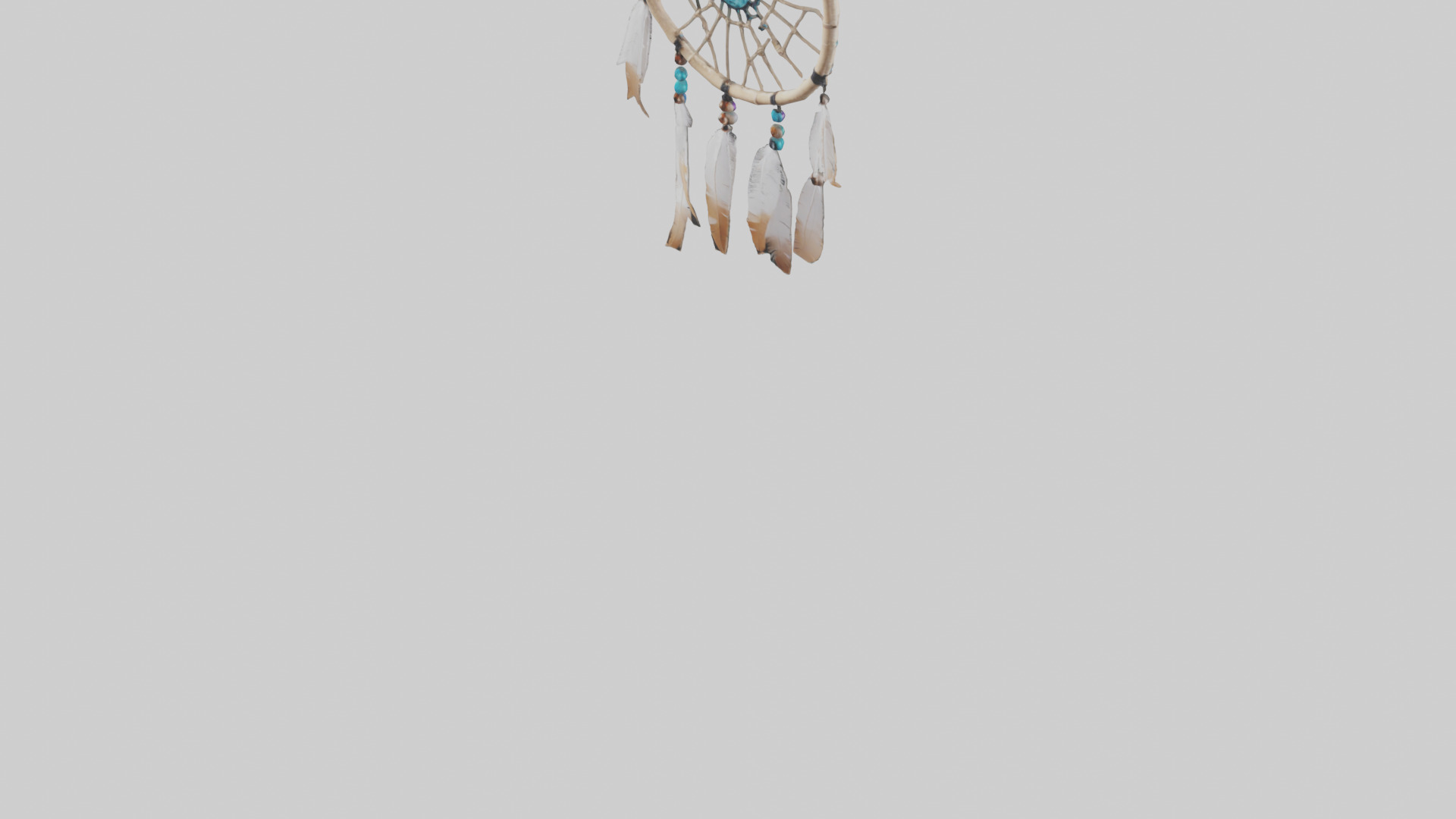 Hanging dreamcatcher model Low-poly 3D model_5