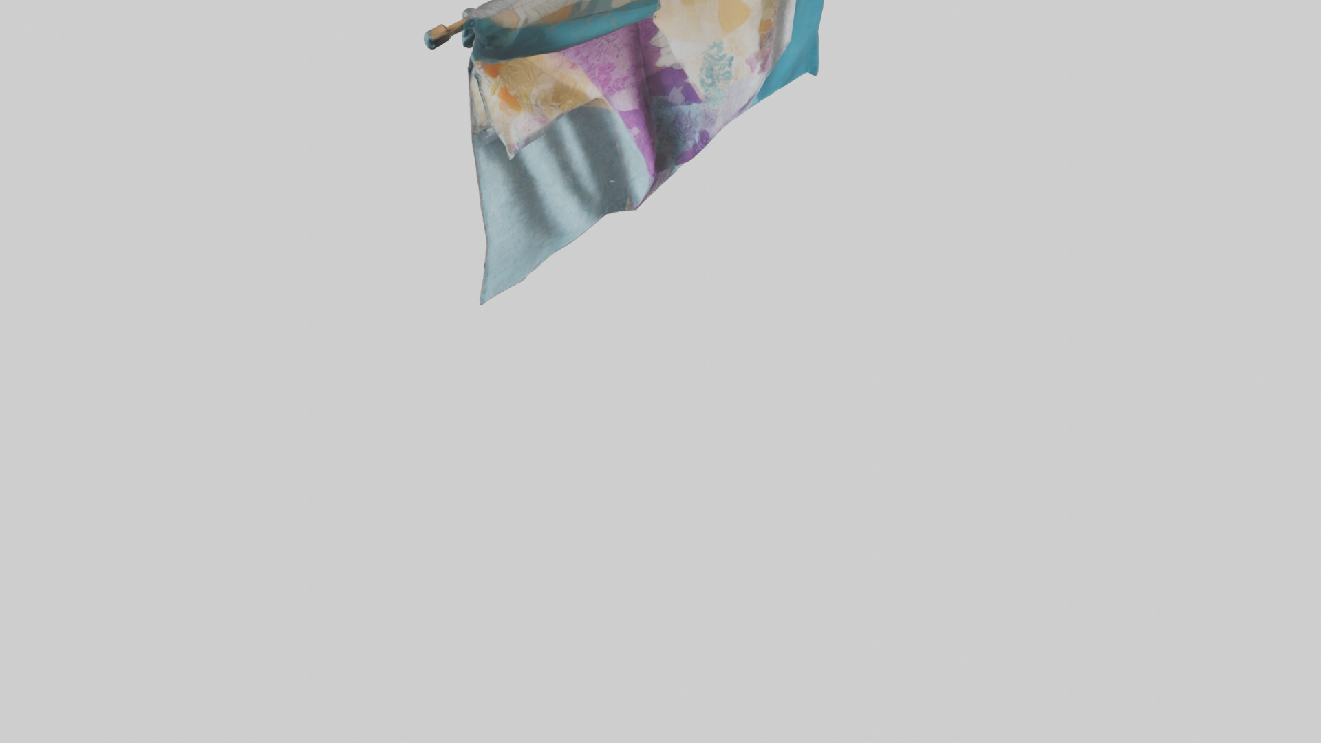 Hanging Fabric Wall Art Low-poly 3D model_5