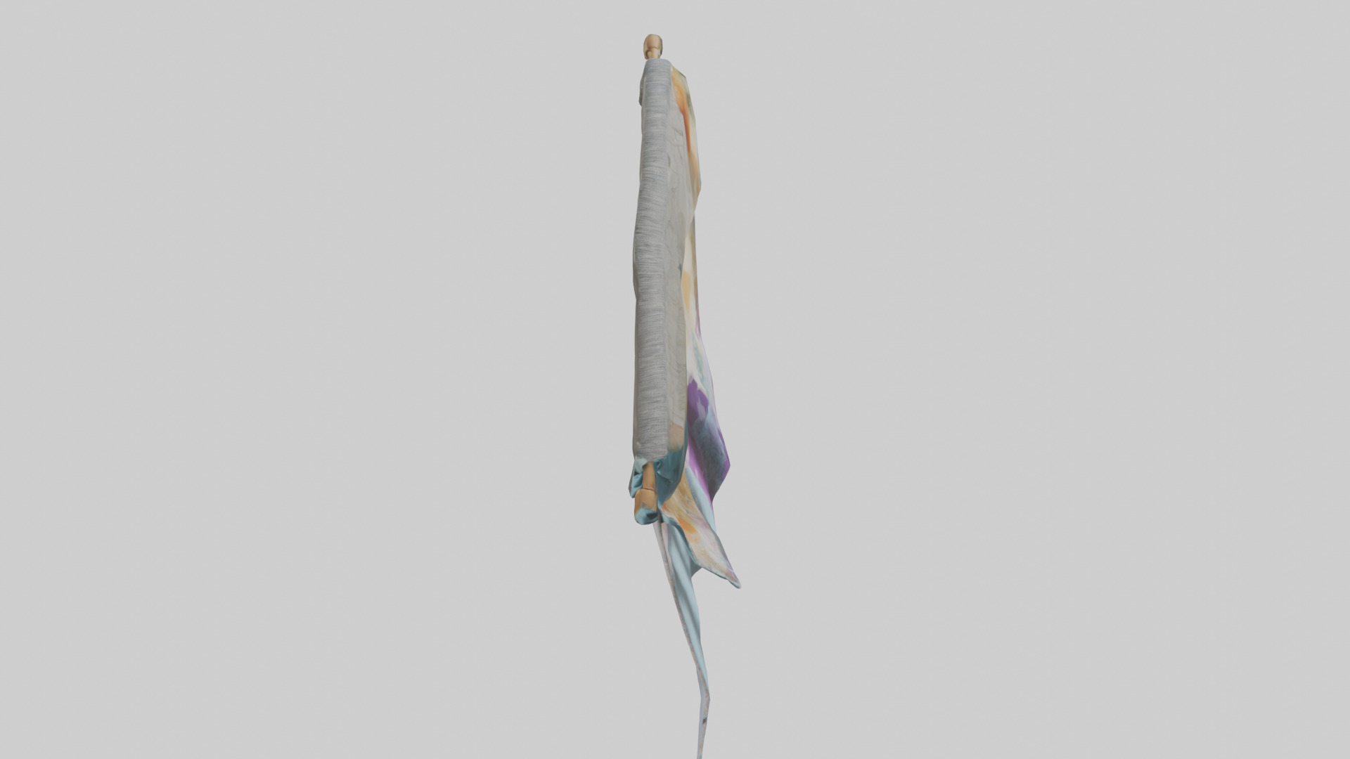 Hanging Fabric Wall Art Low-poly 3D model_16
