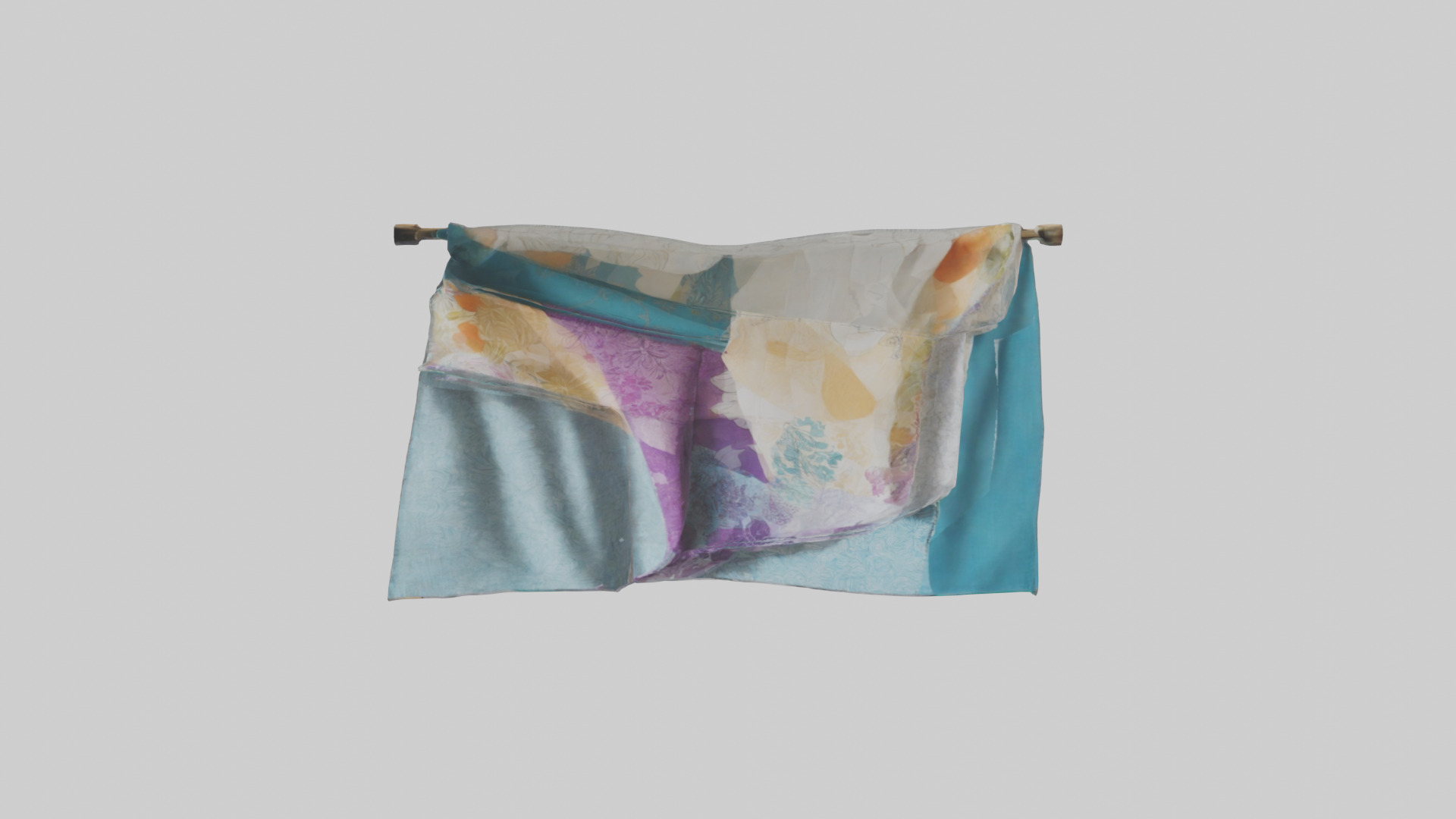 Hanging Fabric Wall Art Low-poly 3D model_12