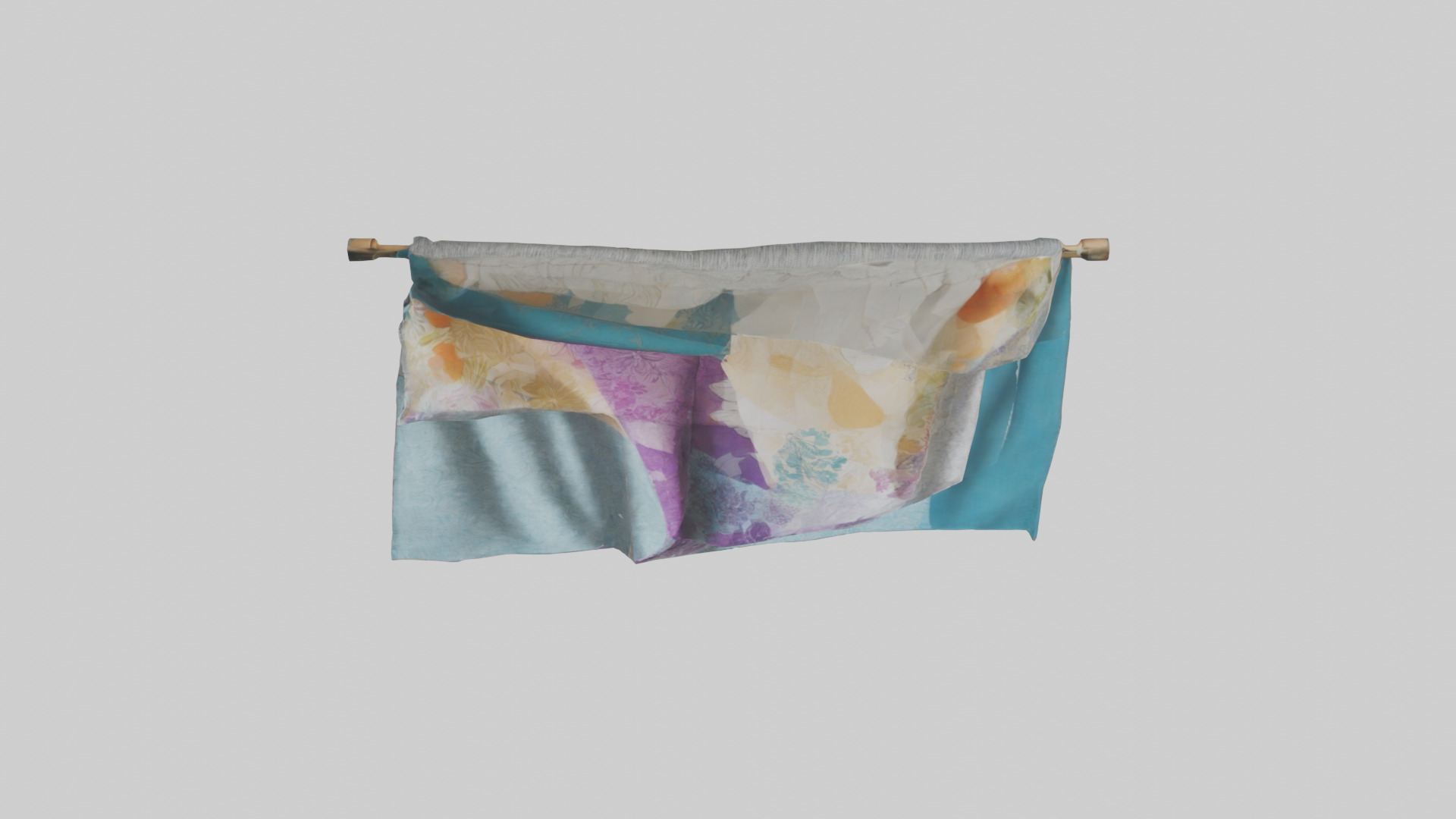 Hanging Fabric Wall Art Low-poly 3D model_17