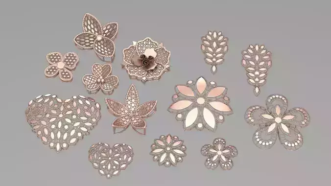 13 Arabic gold service parts in one file