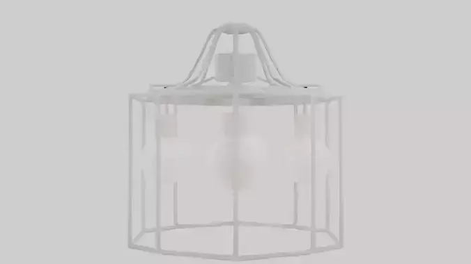 Hanging light fixture model Low-poly 3D model