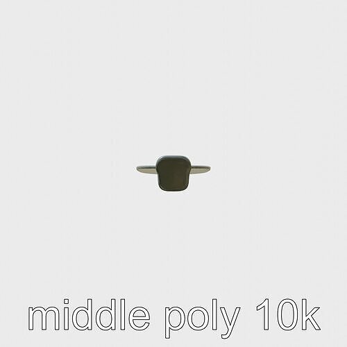 Ergonomic Handle Boat Paddle Model Low-poly 3D model