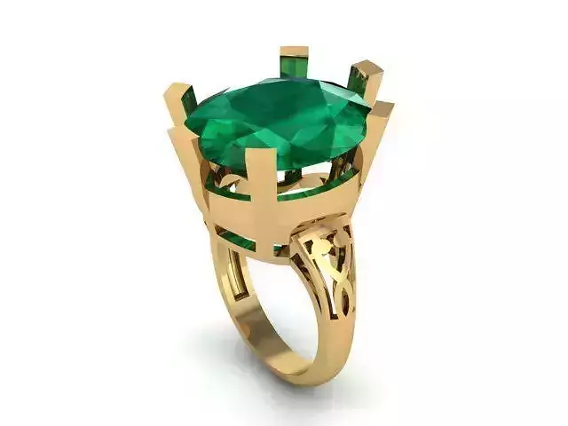 Emerald ring ready to print
