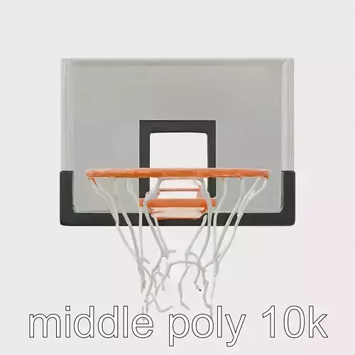 Basketball Hoop with Sturdy Metal Rim and Net Low-poly 3D model