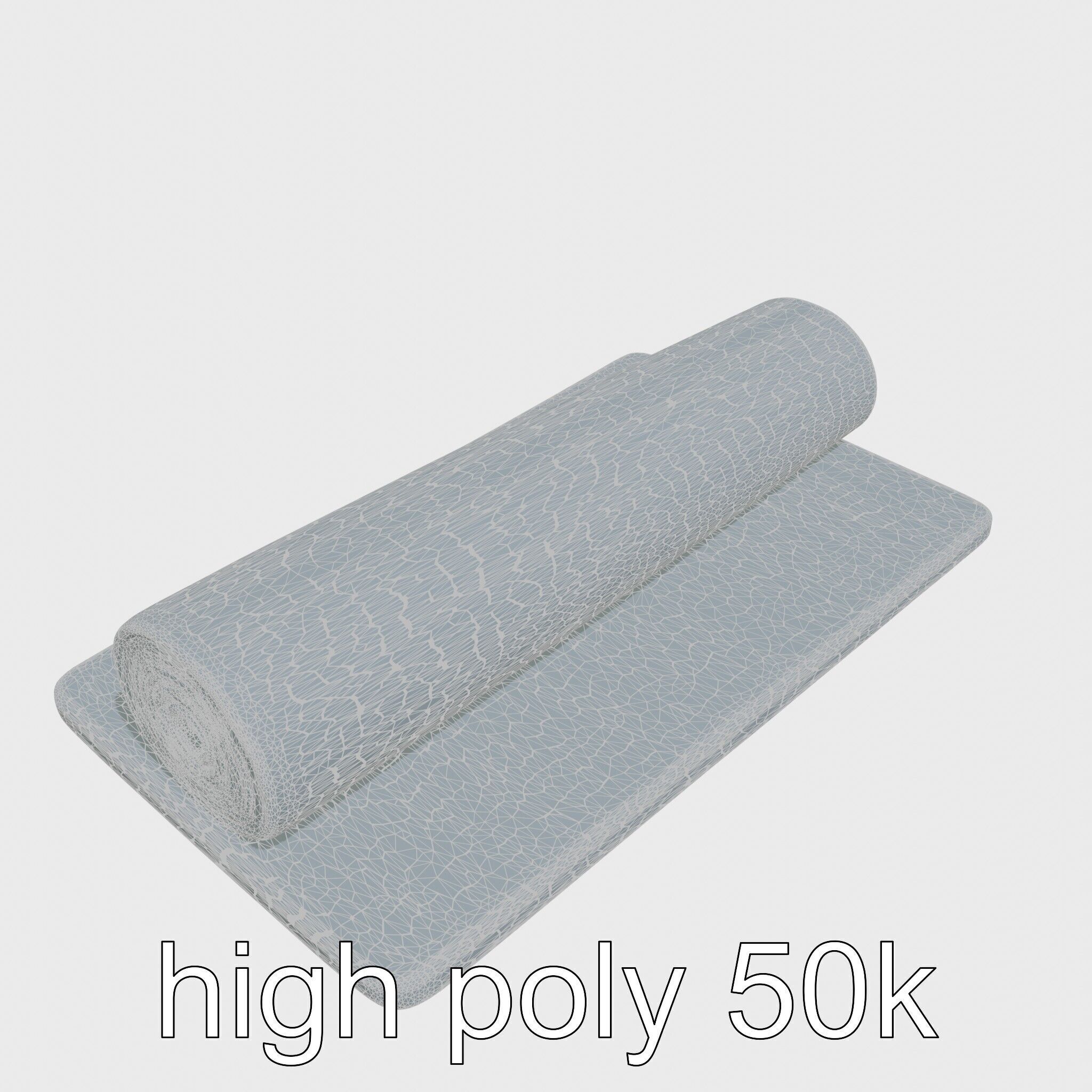 Gymnastics Safety Mat with Soft Padding Low-poly 3D model_31