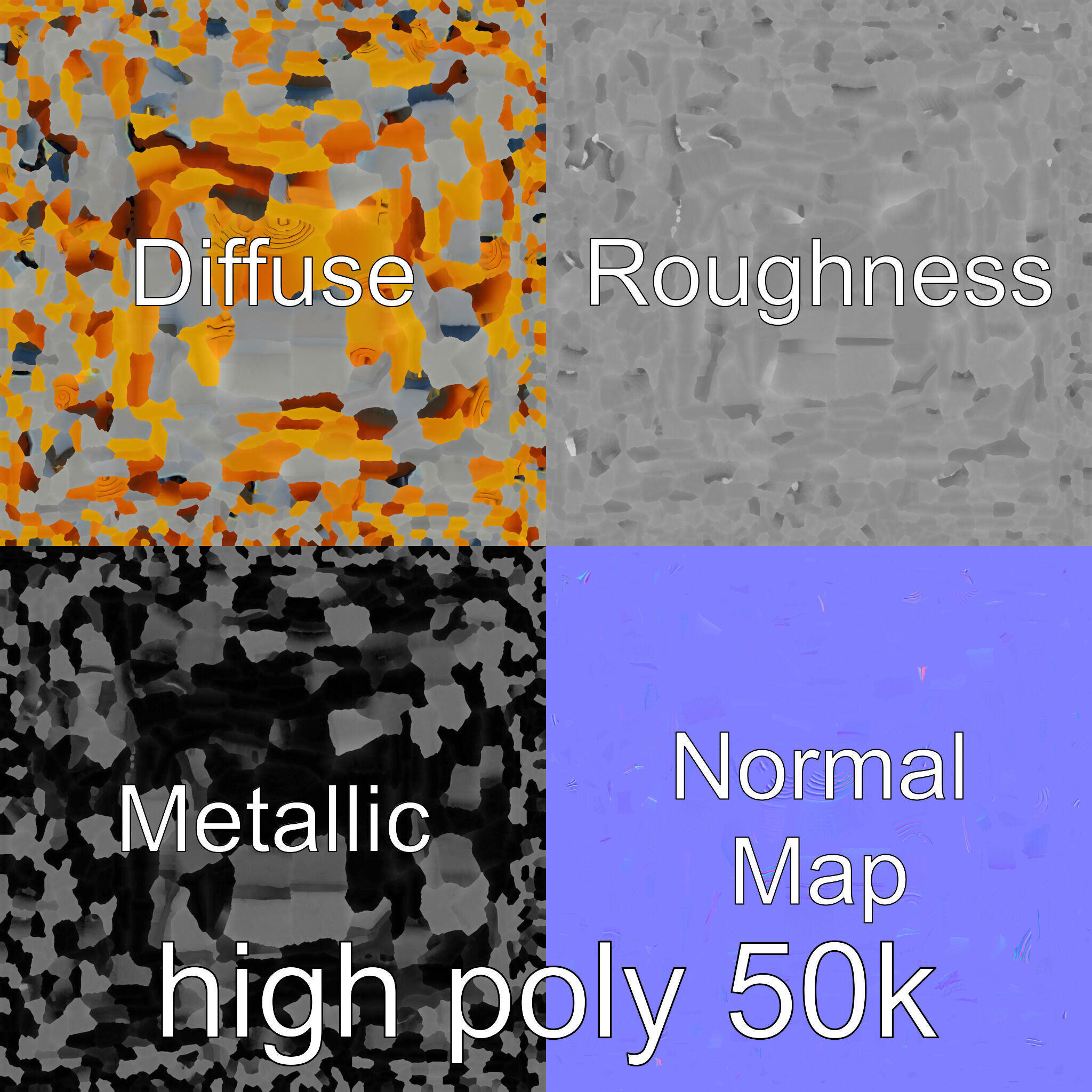 Gymnastics Safety Mat with Soft Padding Low-poly 3D model_33