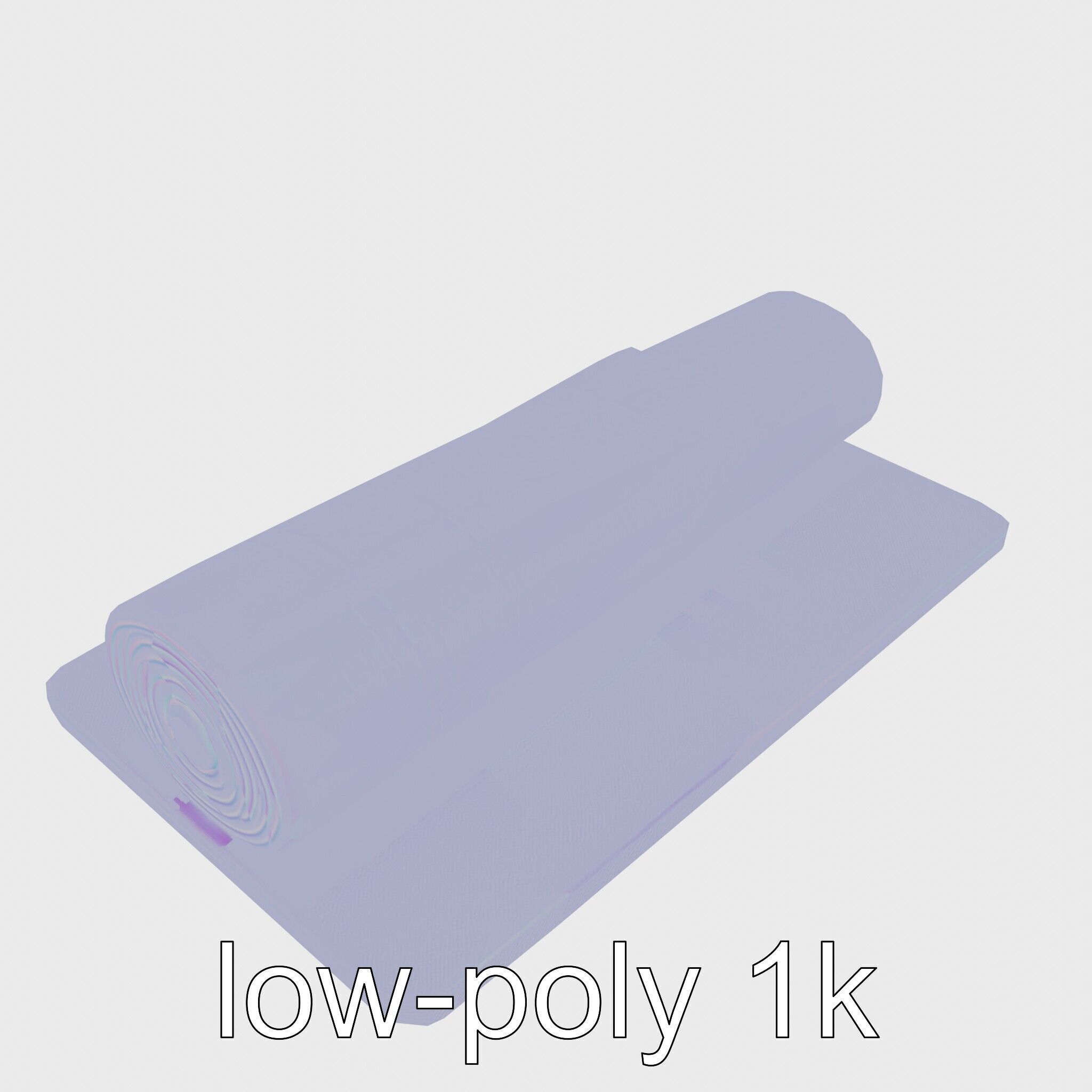 Gymnastics Safety Mat with Soft Padding Low-poly 3D model_20