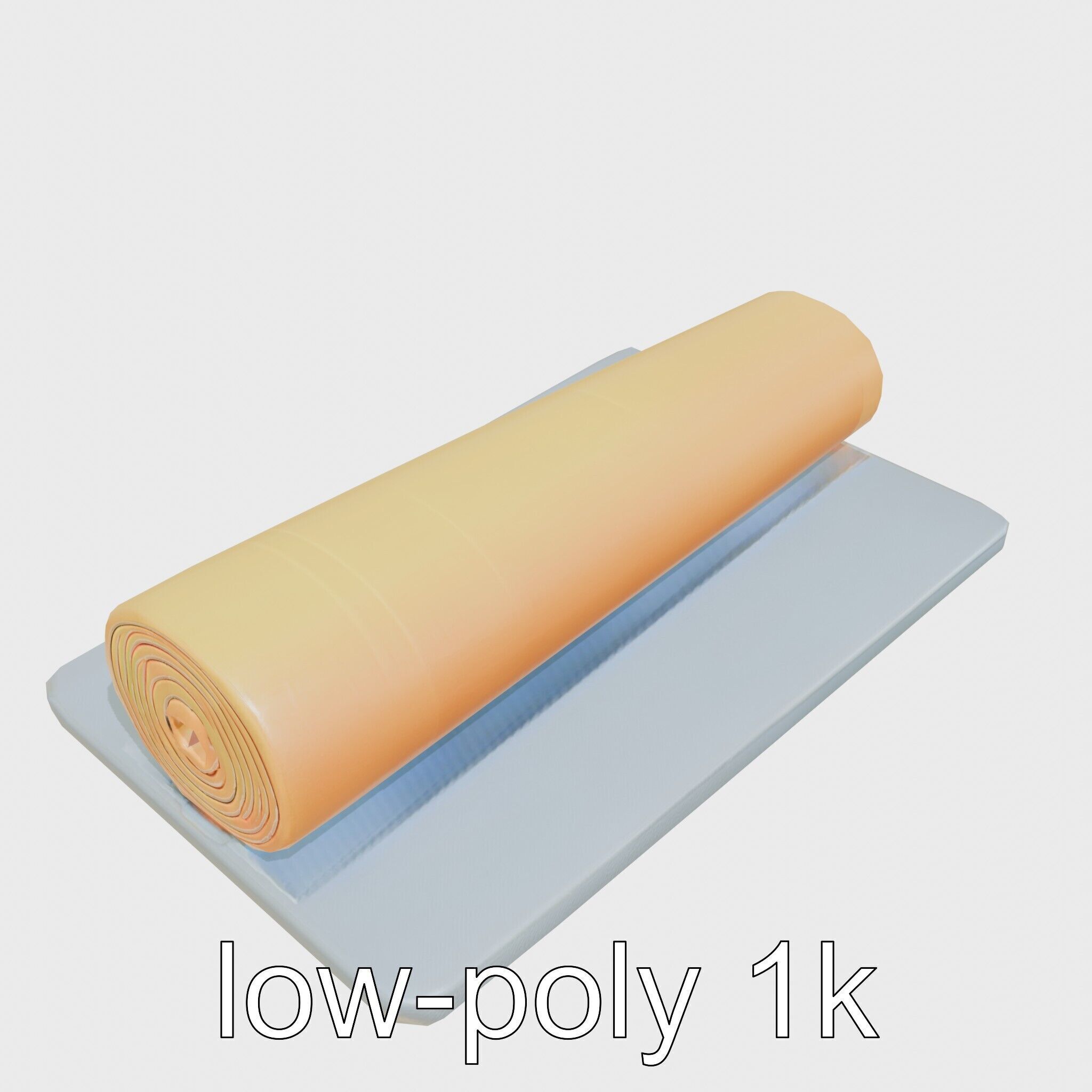 Gymnastics Safety Mat with Soft Padding Low-poly 3D model_24