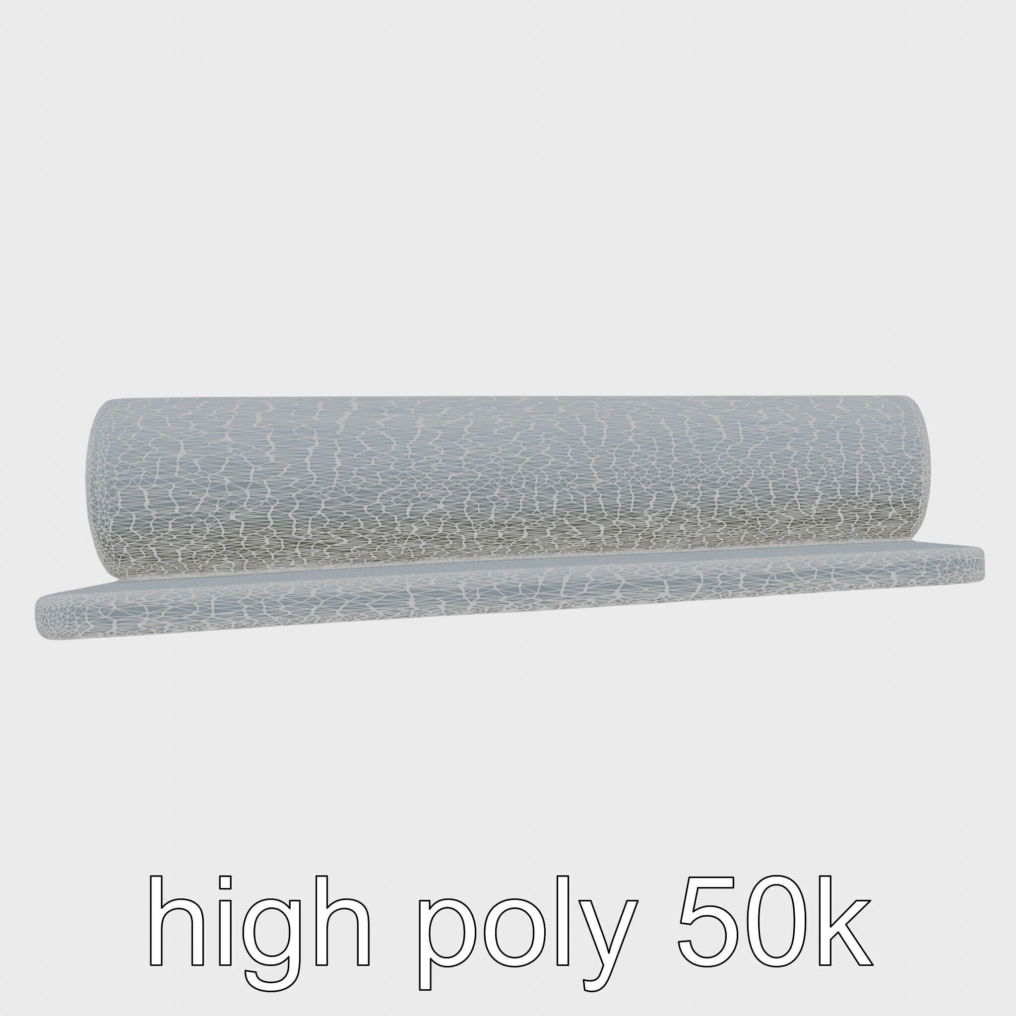 Gymnastics Safety Mat with Soft Padding Low-poly 3D model_28