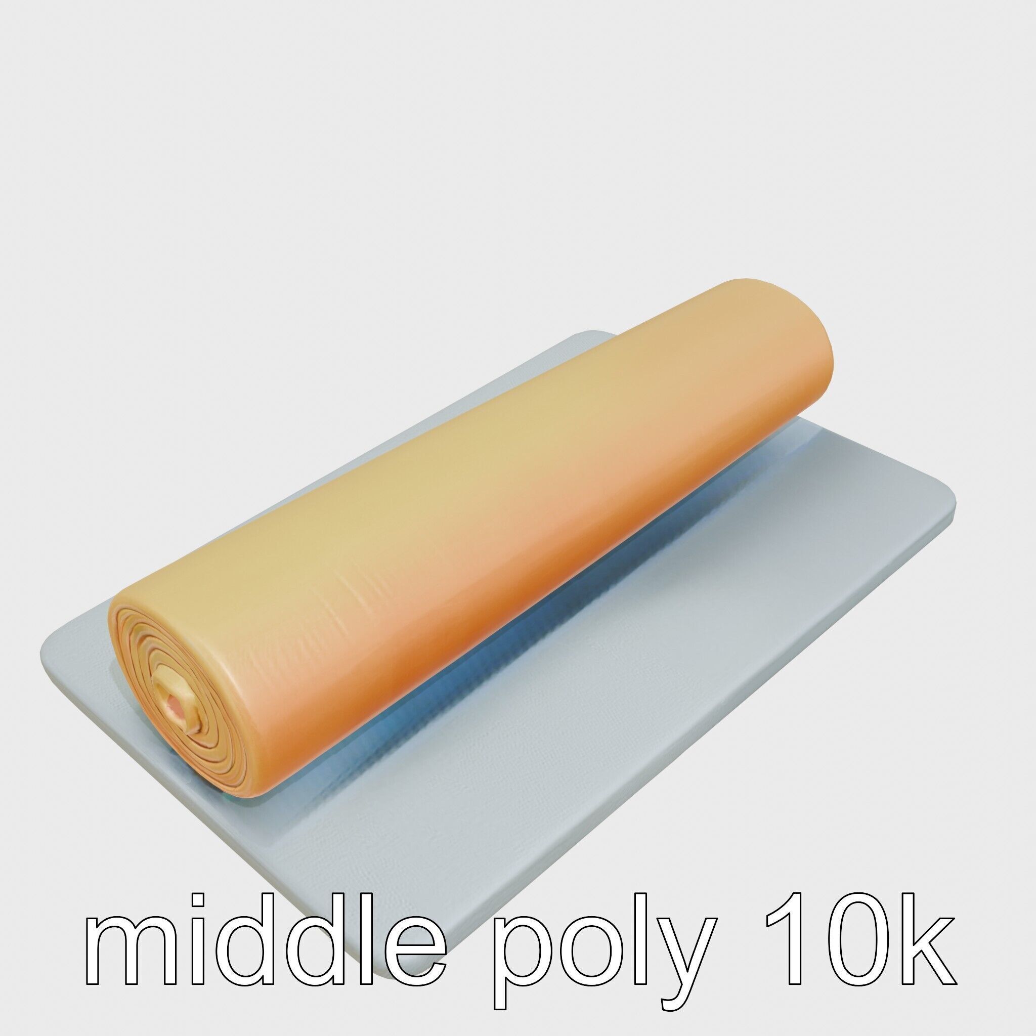 Gymnastics Safety Mat with Soft Padding Low-poly 3D model_12