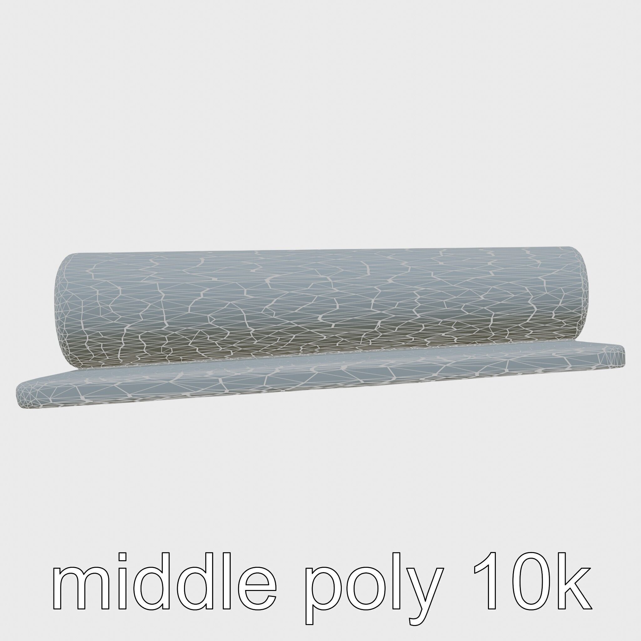 Gymnastics Safety Mat with Soft Padding Low-poly 3D model_27