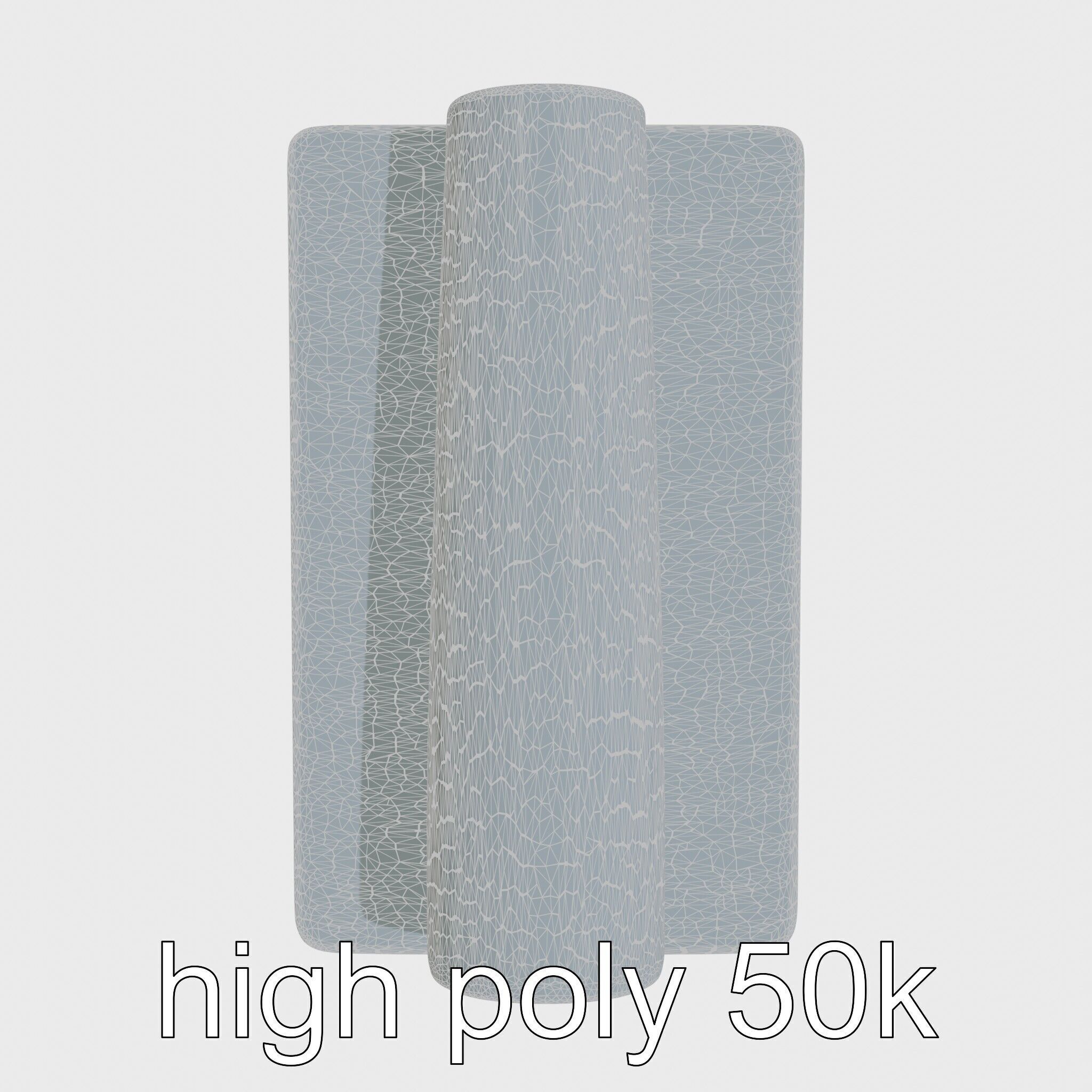 Gymnastics Safety Mat with Soft Padding Low-poly 3D model_8