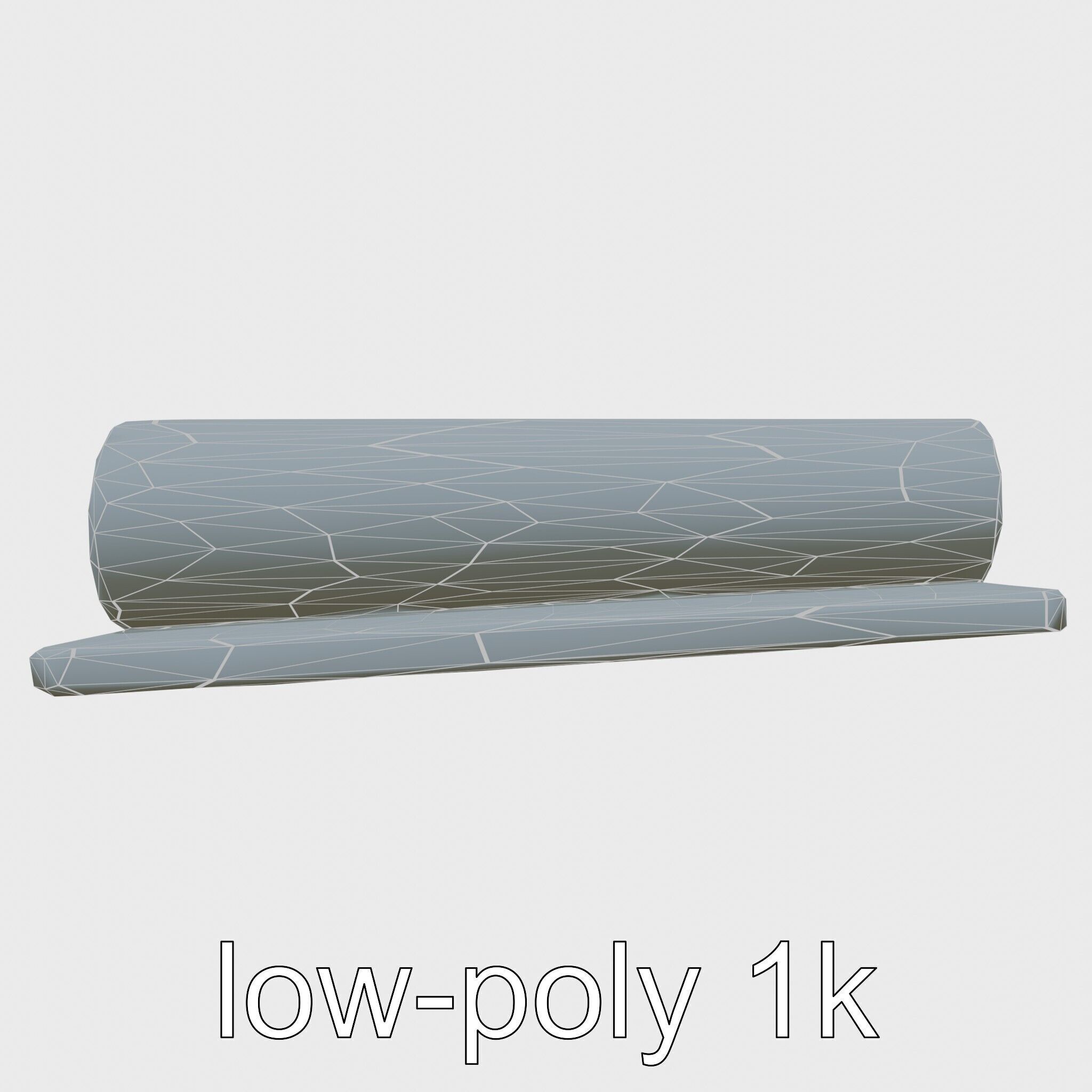 Gymnastics Safety Mat with Soft Padding Low-poly 3D model_15