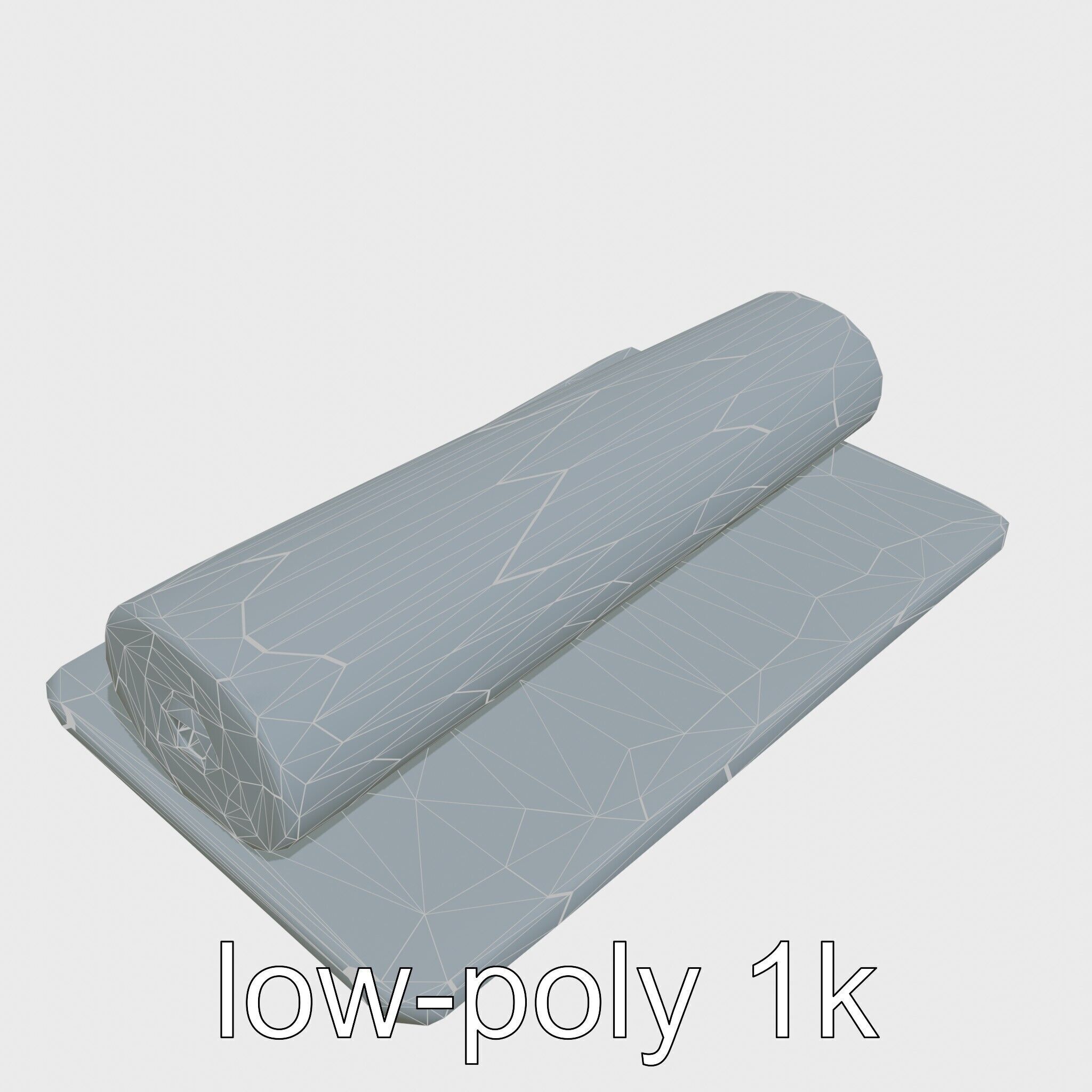 Gymnastics Safety Mat with Soft Padding Low-poly 3D model_29