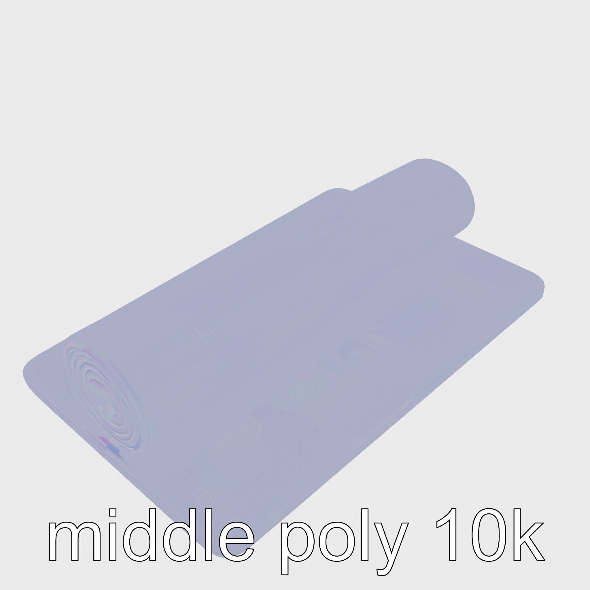 Gymnastics Safety Mat with Soft Padding Low-poly 3D model_22