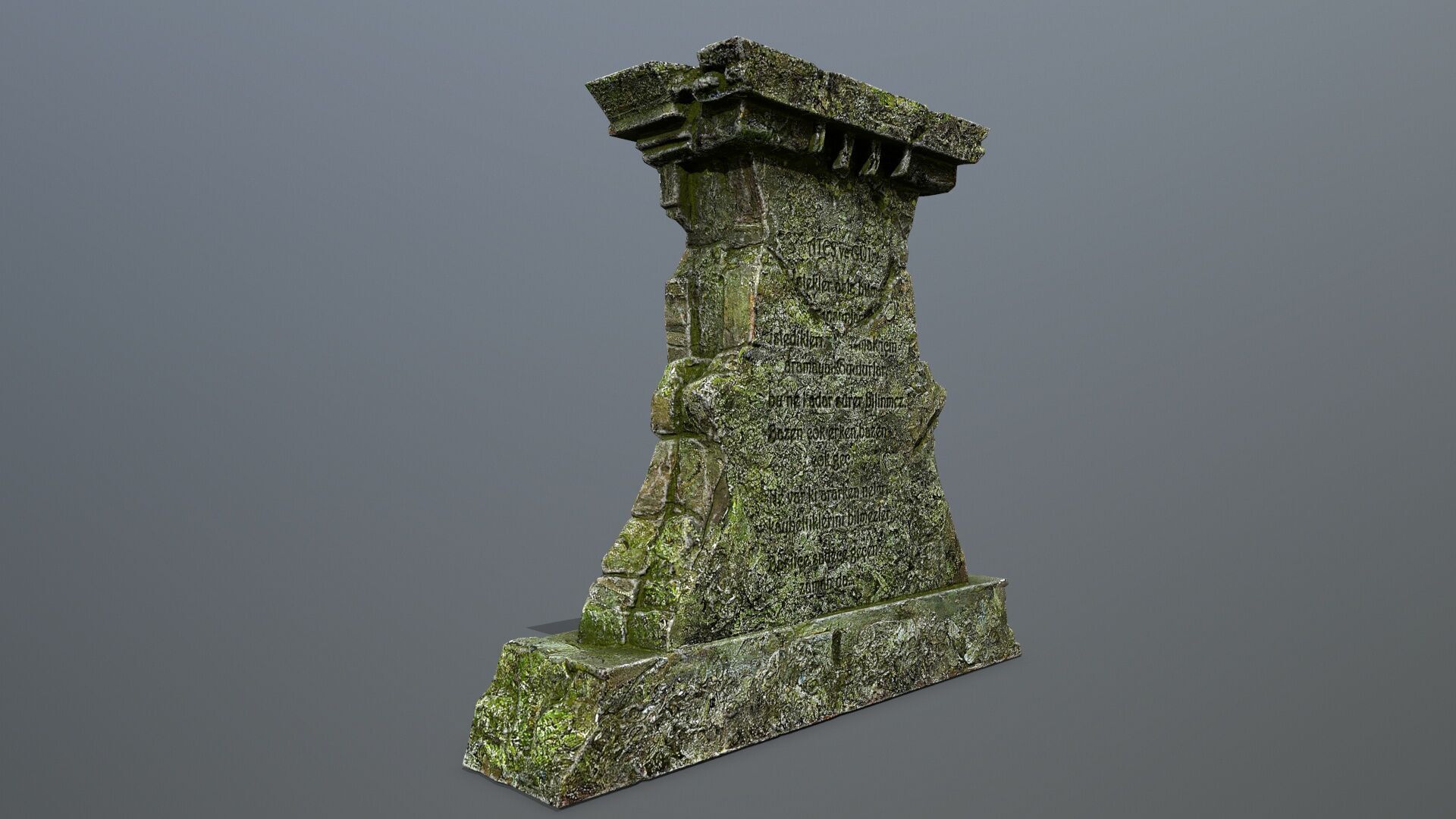 Lion fountain Low-poly 3D model_7