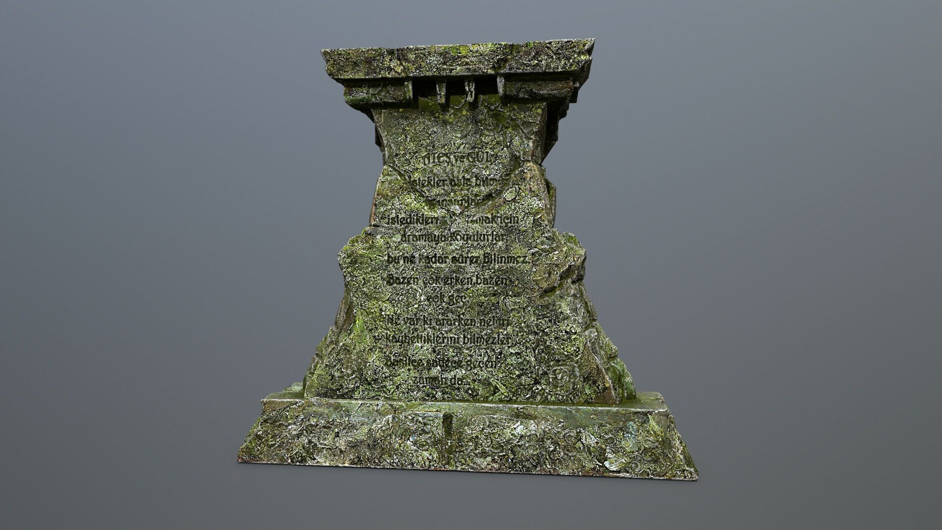 Lion fountain Low-poly 3D model_8