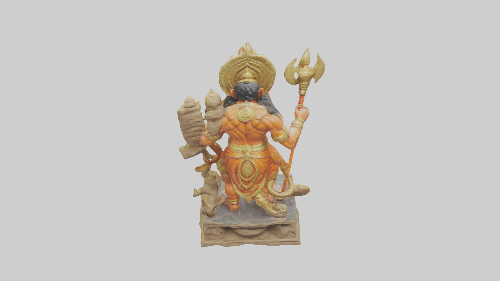 Hanuman statue model Low-poly 3D model_15
