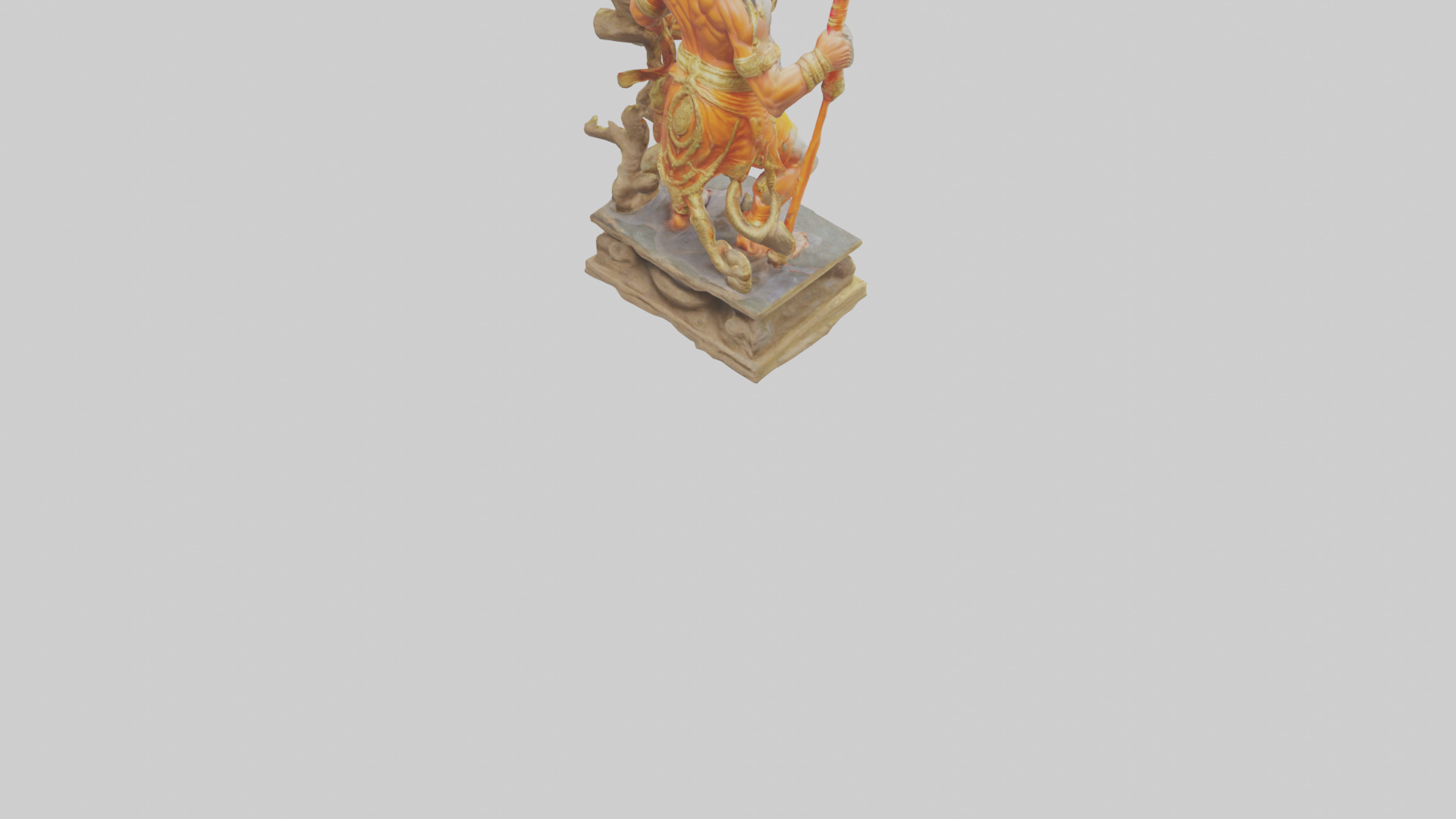 Hanuman statue model Low-poly 3D model_4