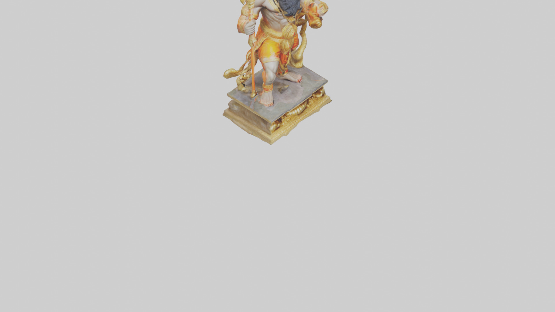 Hanuman statue model Low-poly 3D model_6