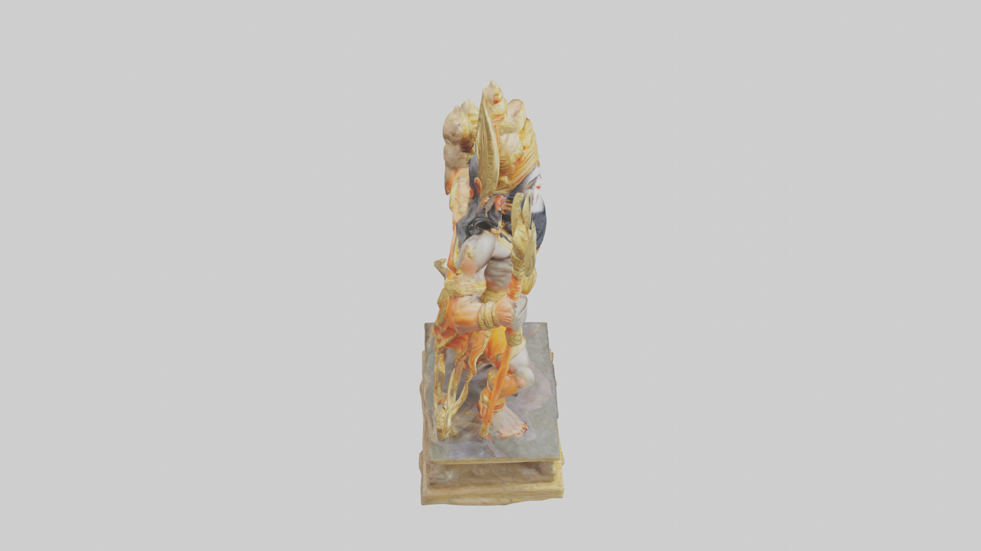 Hanuman statue model Low-poly 3D model_18