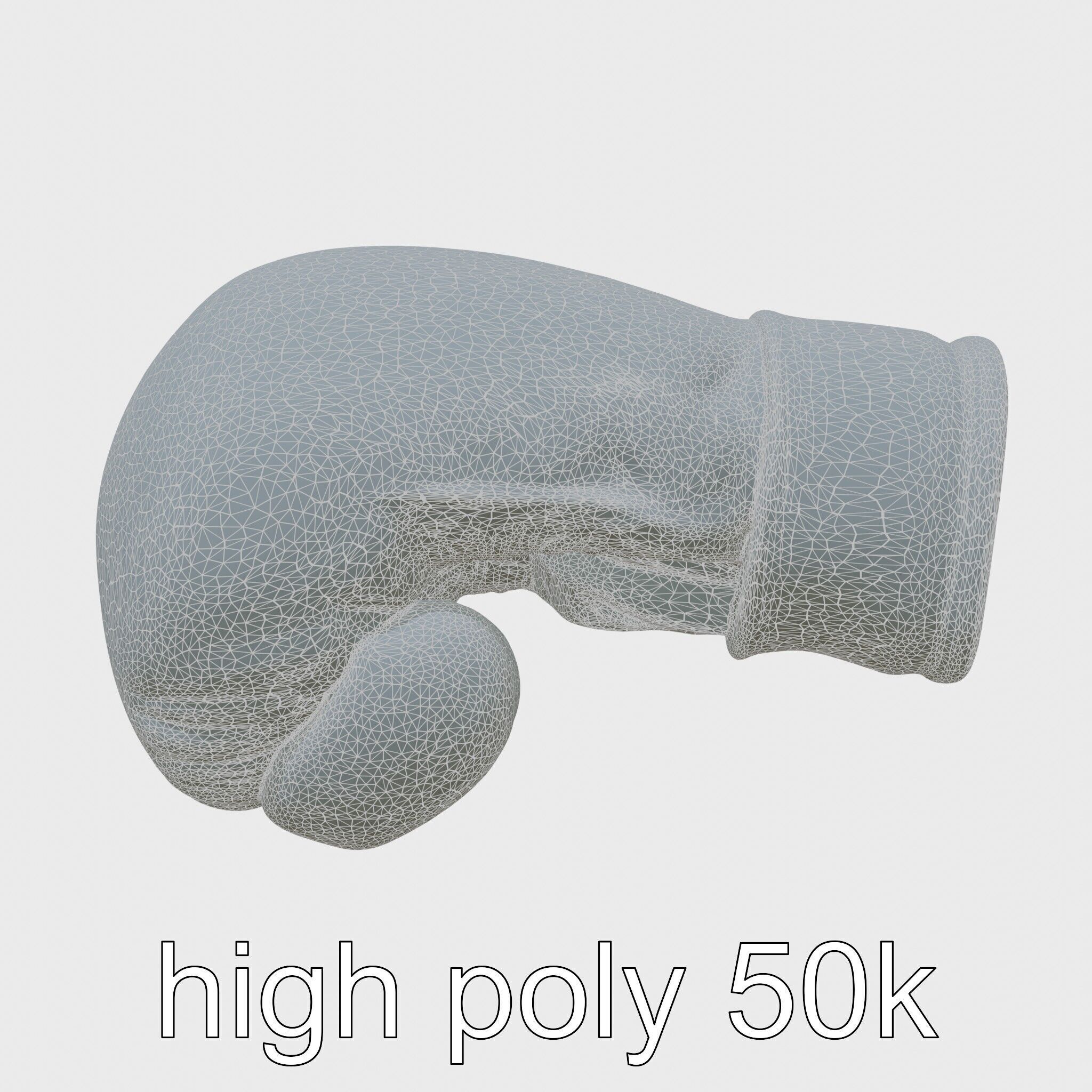 Boxing Glove with Protective Cushioning Model Low-poly 3D model_31