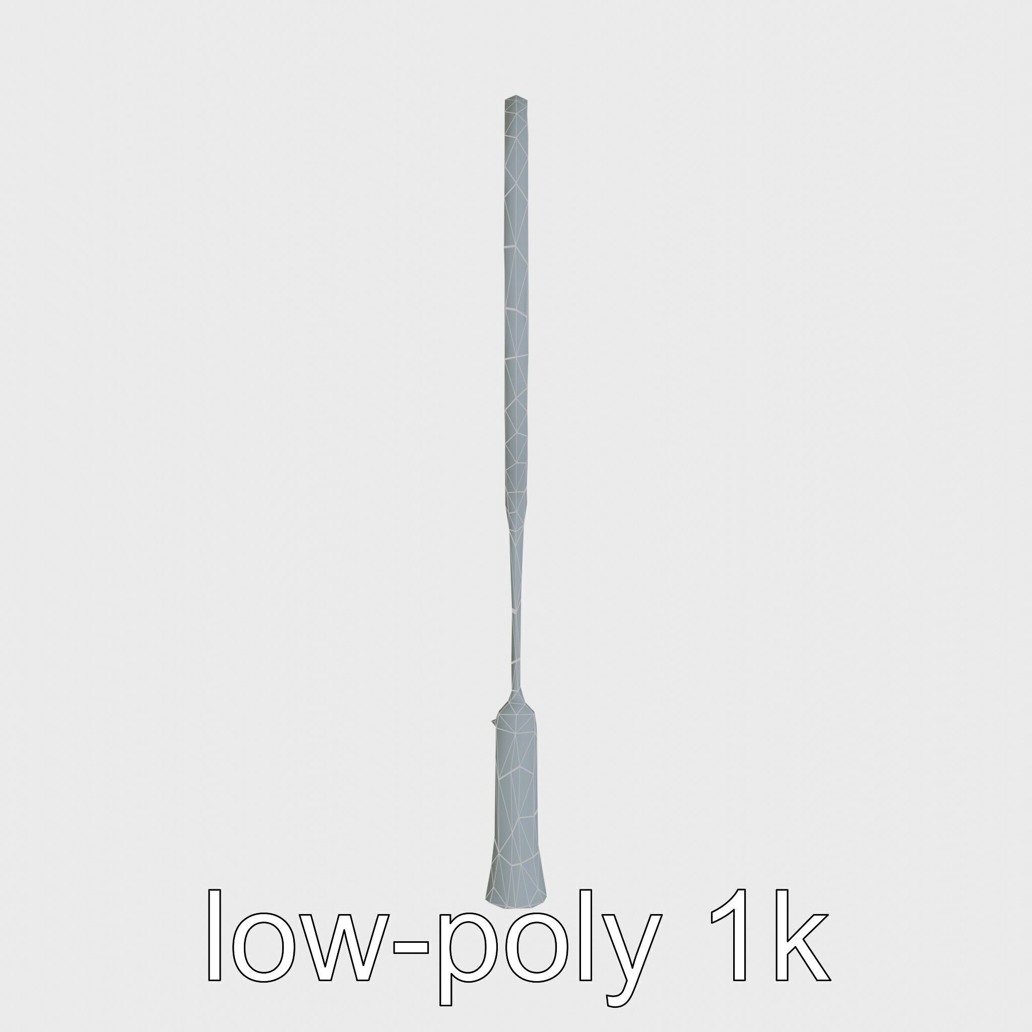 Light Aluminum Frame Badminton Racket for Fast Play Low-poly 3D model_21