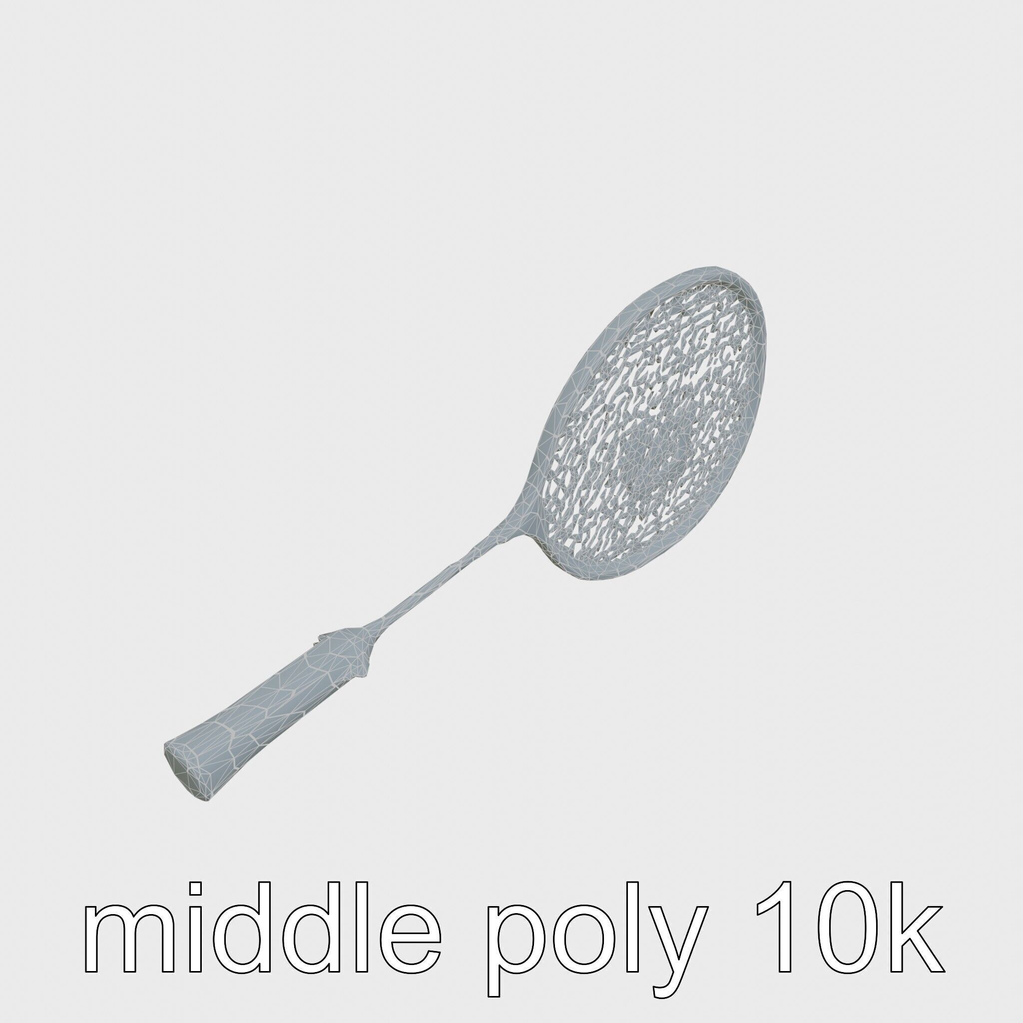 Light Aluminum Frame Badminton Racket for Fast Play Low-poly 3D model_22