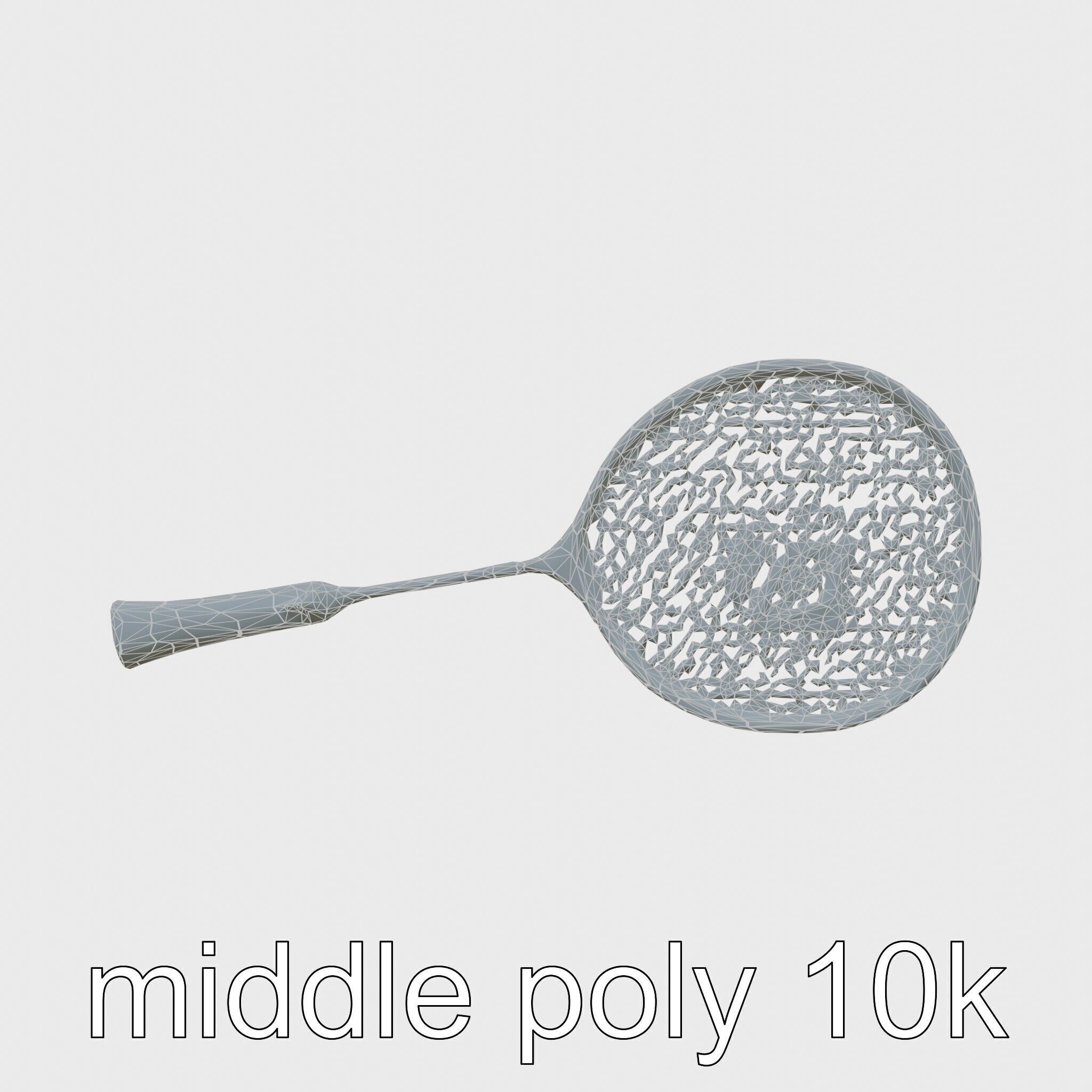 Light Aluminum Frame Badminton Racket for Fast Play Low-poly 3D model_9