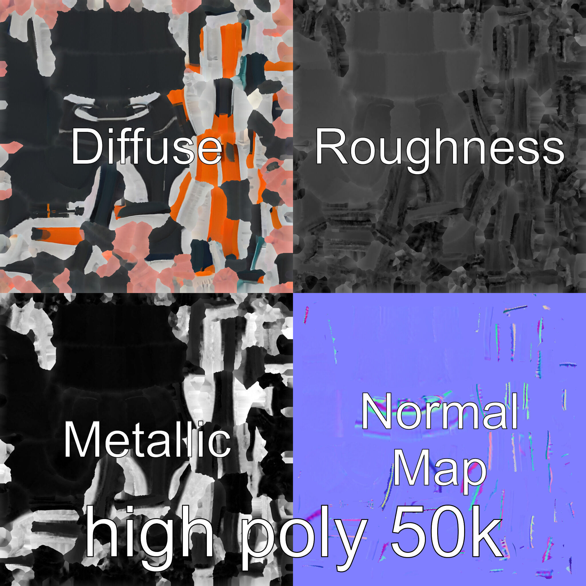 Light Aluminum Frame Badminton Racket for Fast Play Low-poly 3D model_28